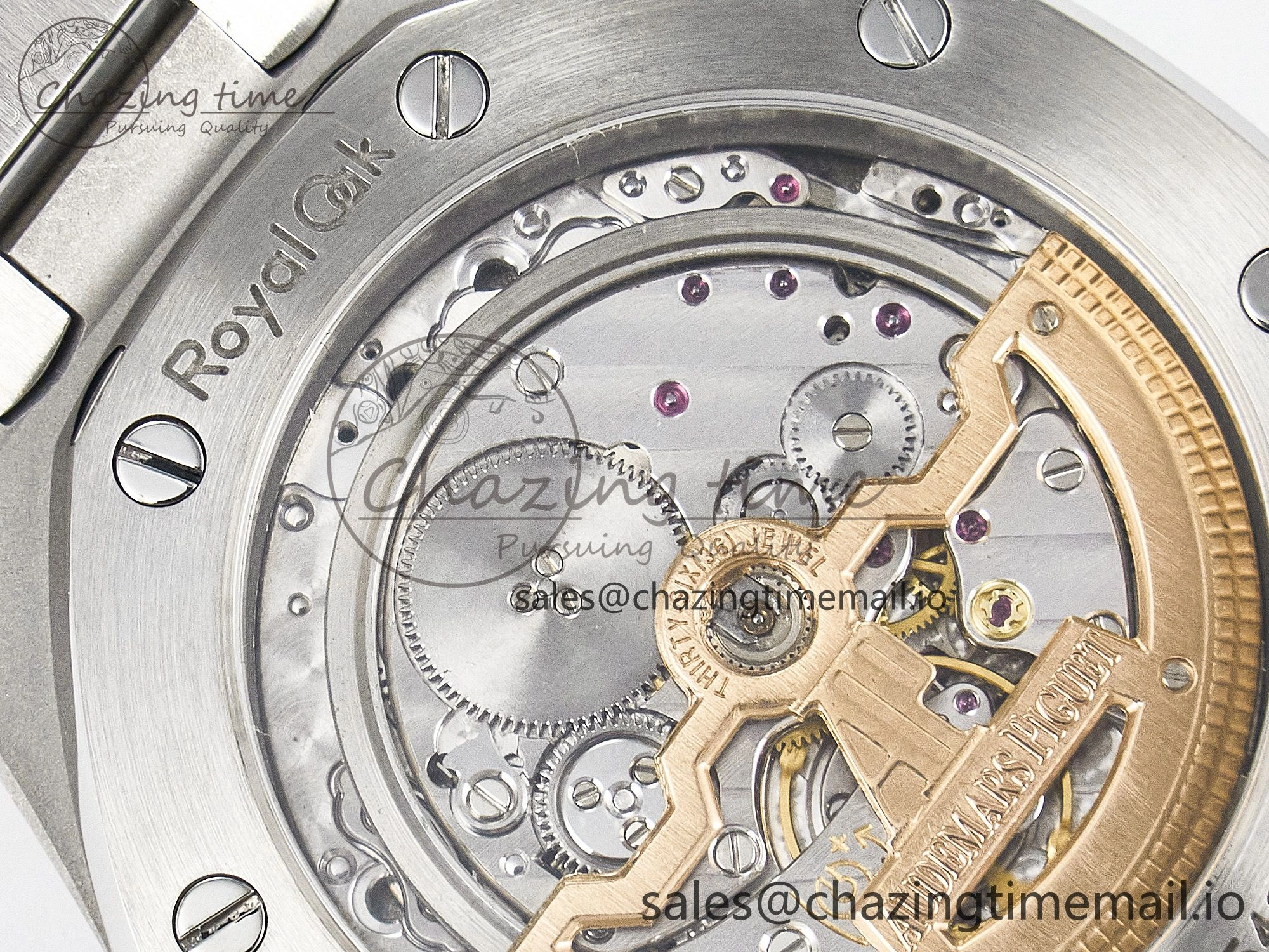 Custom Modded Royal Oak 39mm 15202 SS PPM Blue Textured Dial on SS Bracelet AP2121