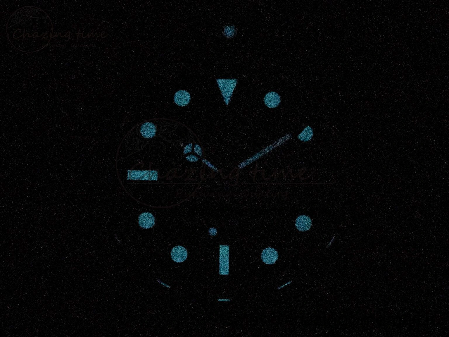 Custom Modded Submariner 40mm Black Ceramic Bezel on Black Rubber Strap 904L Steel MPF SH3135