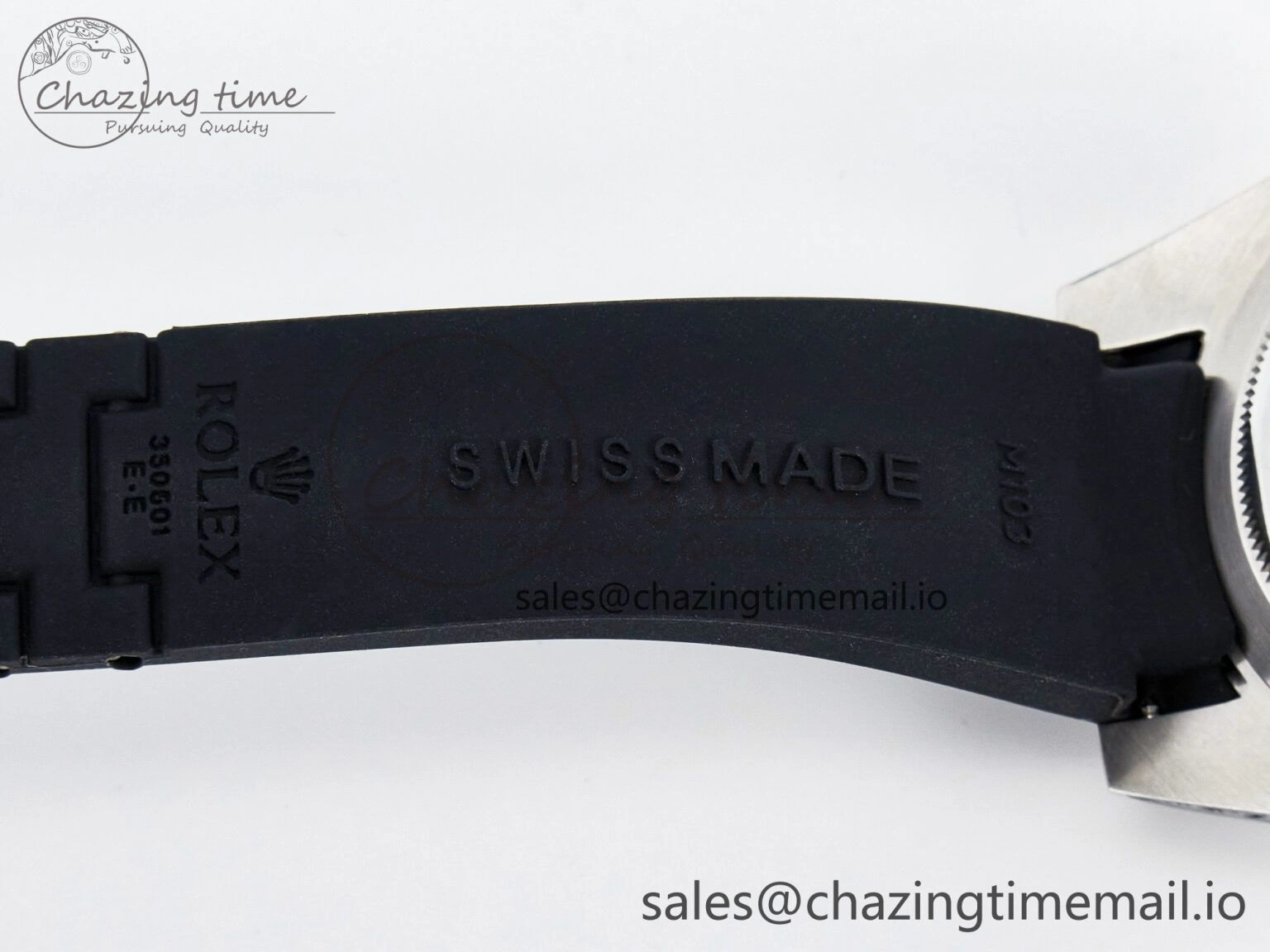 Custom Modded Submariner 40mm Black Ceramic Bezel on Black Rubber Strap 904L Steel MPF SH3135