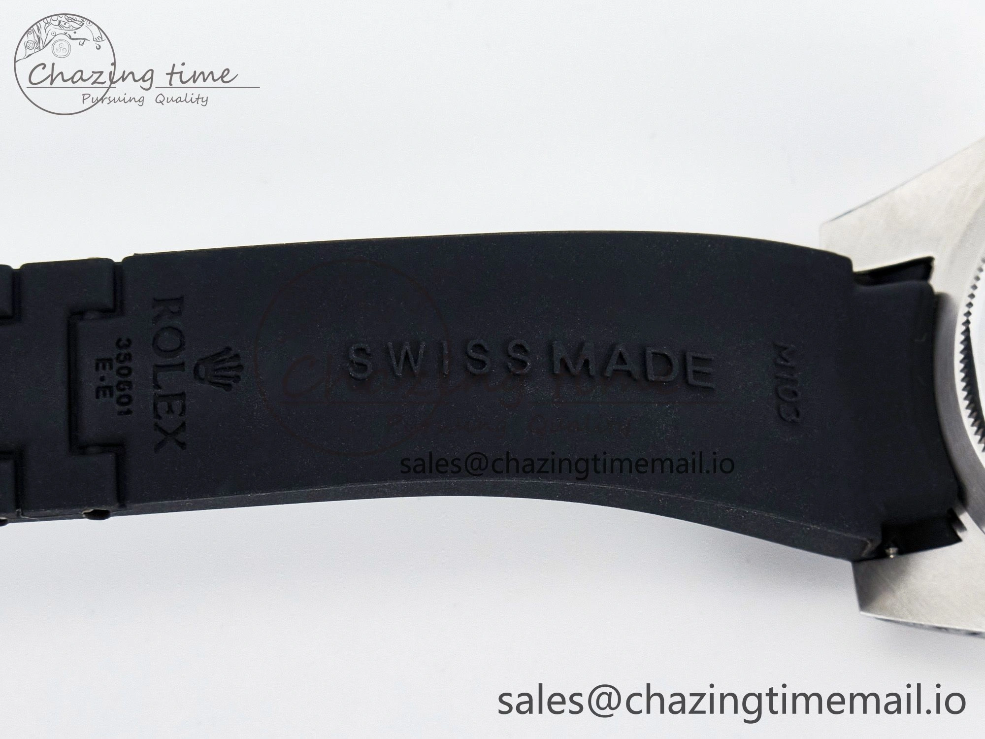 Custom Modded Submariner 40mm Black Ceramic Bezel on Black Rubber Strap 904L Steel MPF SH3135