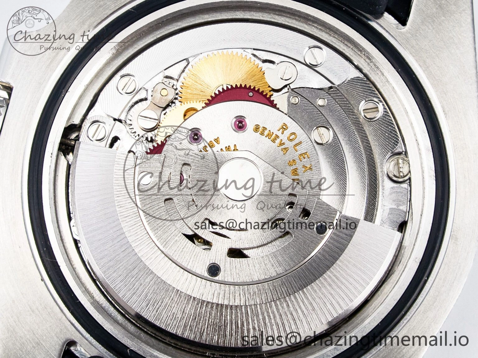 Custom Modded Submariner 40mm Black Ceramic Bezel on Black Rubber Strap 904L Steel MPF SH3135