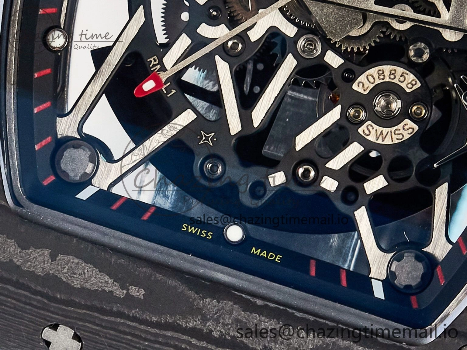 Custom RM035-02 NTPT PPMF 1:1 Best Edition Blue Crown on Nylon Strap Custom Vaucher Movement