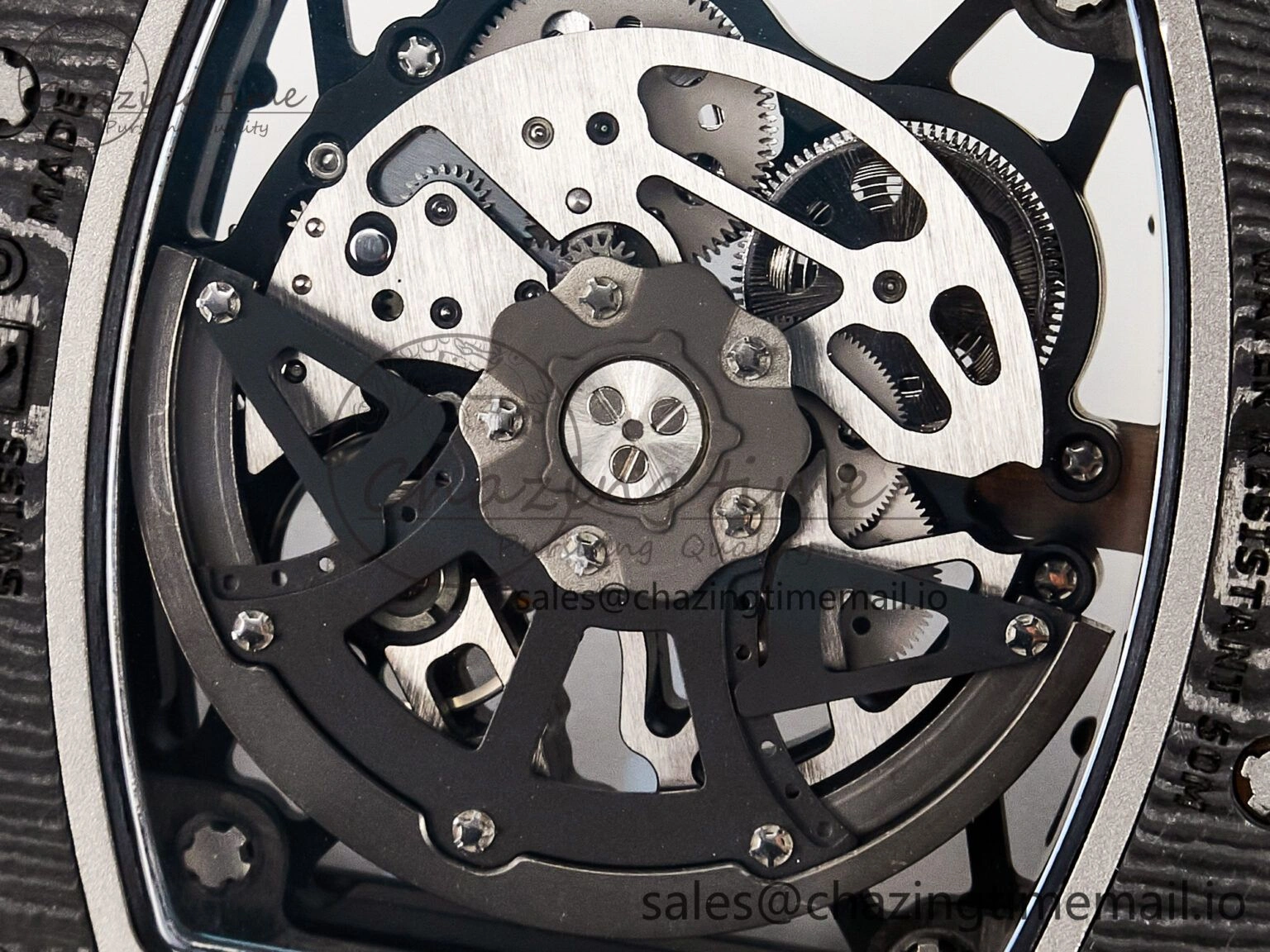 Custom RM035-02 NTPT PPMF 1:1 Best Edition Blue Crown on Nylon Strap Custom Vaucher Movement