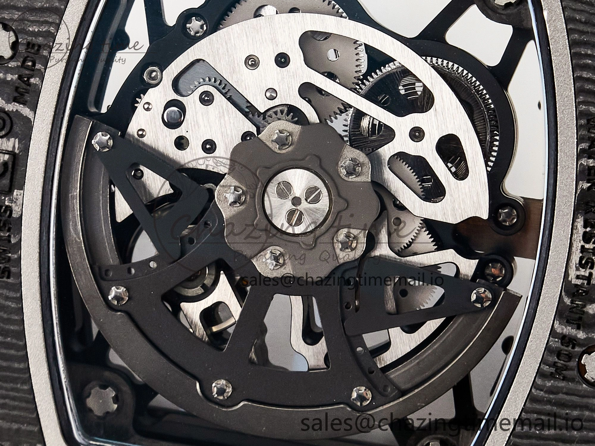 Custom RM035-02 NTPT PPMF 1:1 Best Edition Blue Crown on Nylon Strap Custom Vaucher Movement