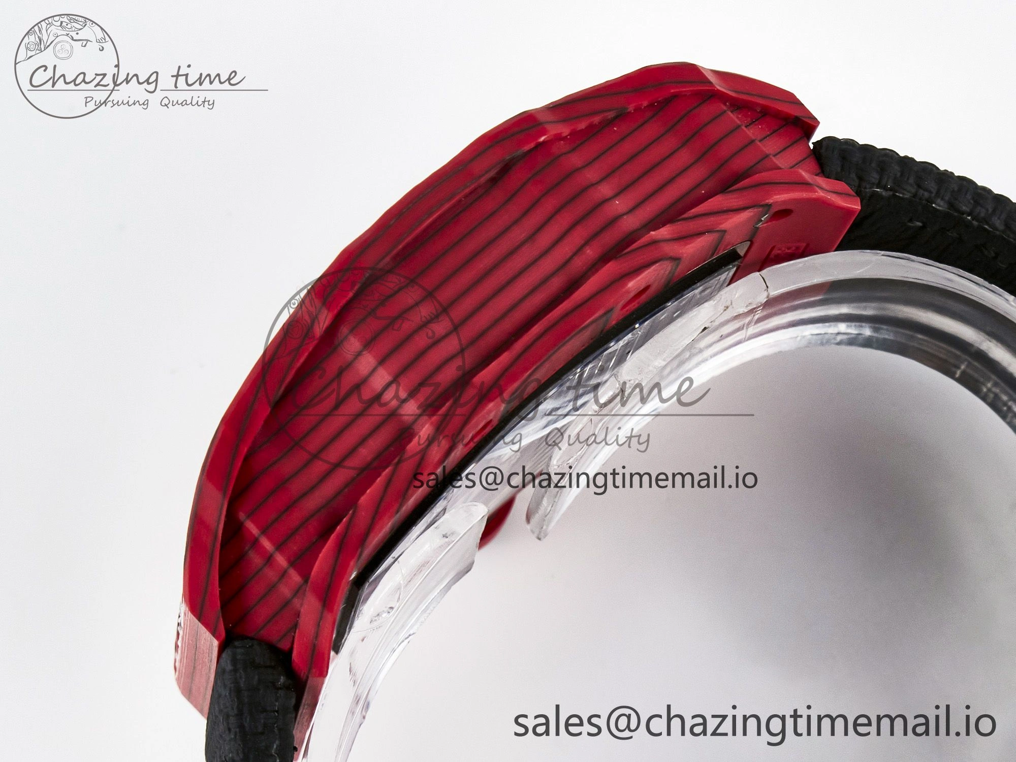 Custom RM035-02 Red NTPT PPMF 1:1 Best Edition Red Crown on Nylon Strap Custom Vaucher Movement
