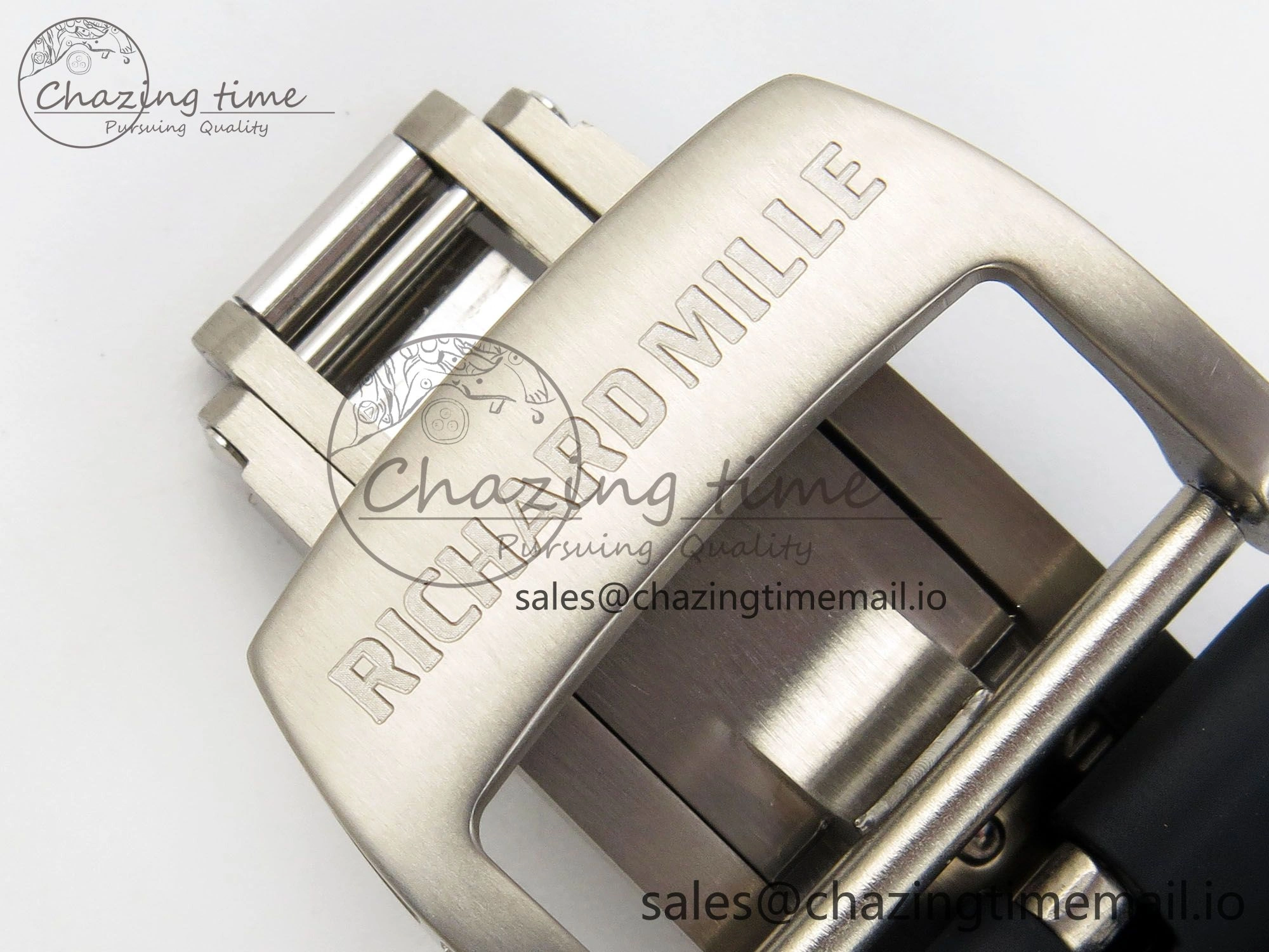 Custom RM055 Black Ceramic ZGF Best Edition Black Inner Bezel on Black Rubber Strap Vaucher Manufacture Fleurier Movement (Free Sprung)