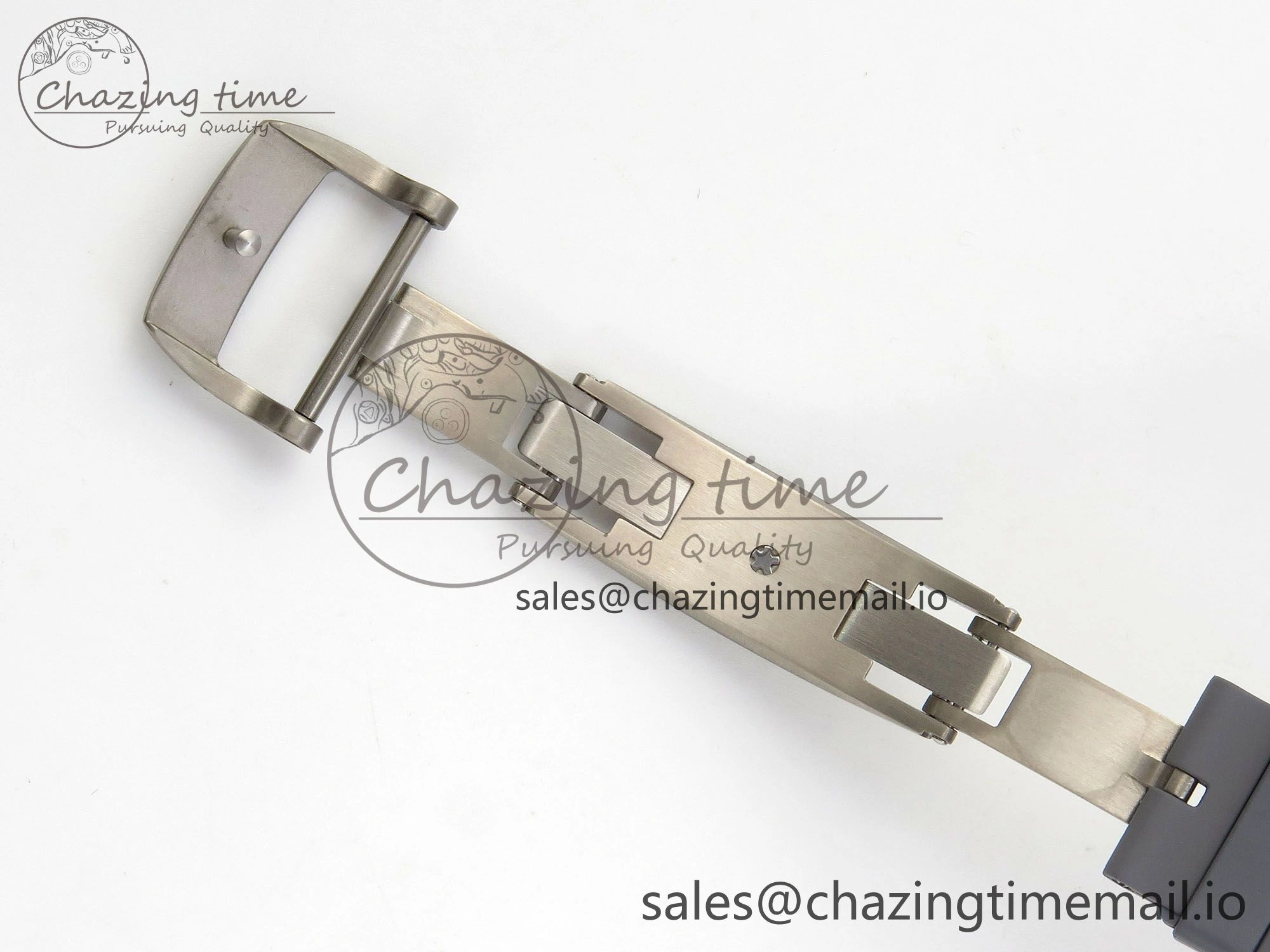 Custom RM055 Black Ceramic ZGF Best Edition Gray Inner Bezel on Gray Rubber Strap Vaucher Manufacture Fleurier Movement (Free Sprung)