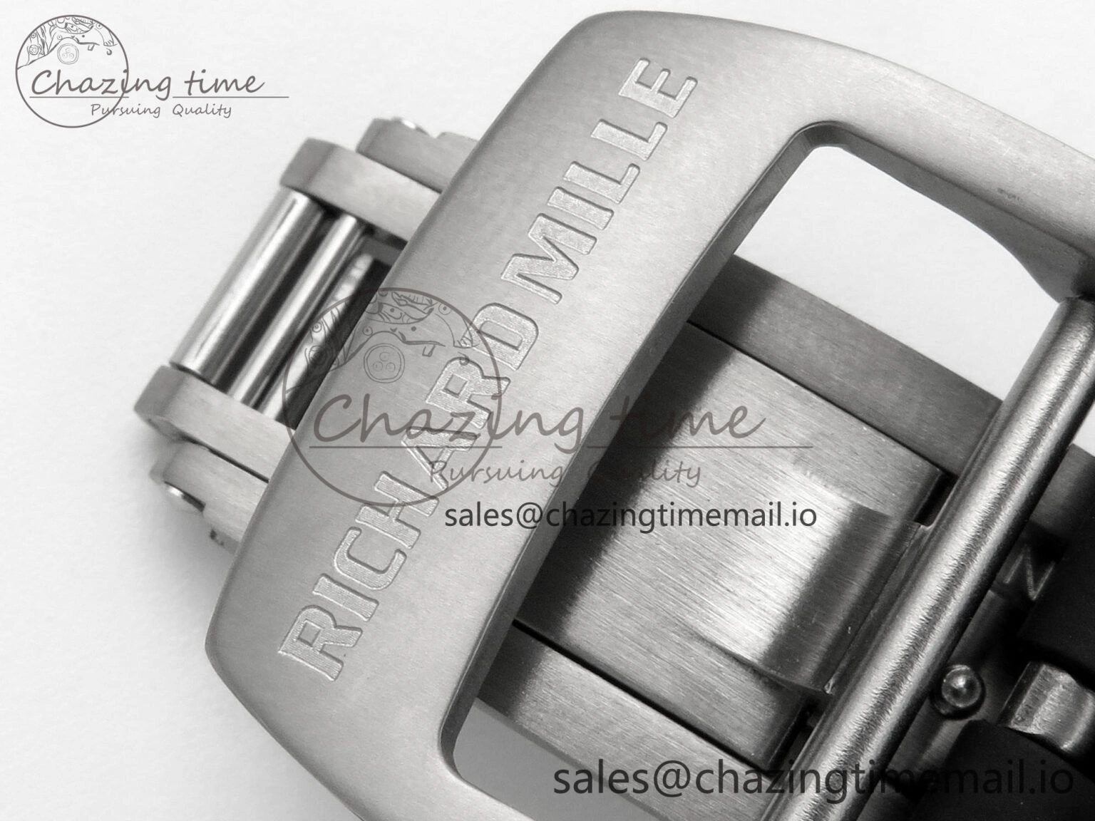 Custom RM055 Black Ceramic ZGF Best Edition Silver Inner Bezel on Black Rubber Strap Vaucher Manufacture Fleurier Movement (Free Sprung)