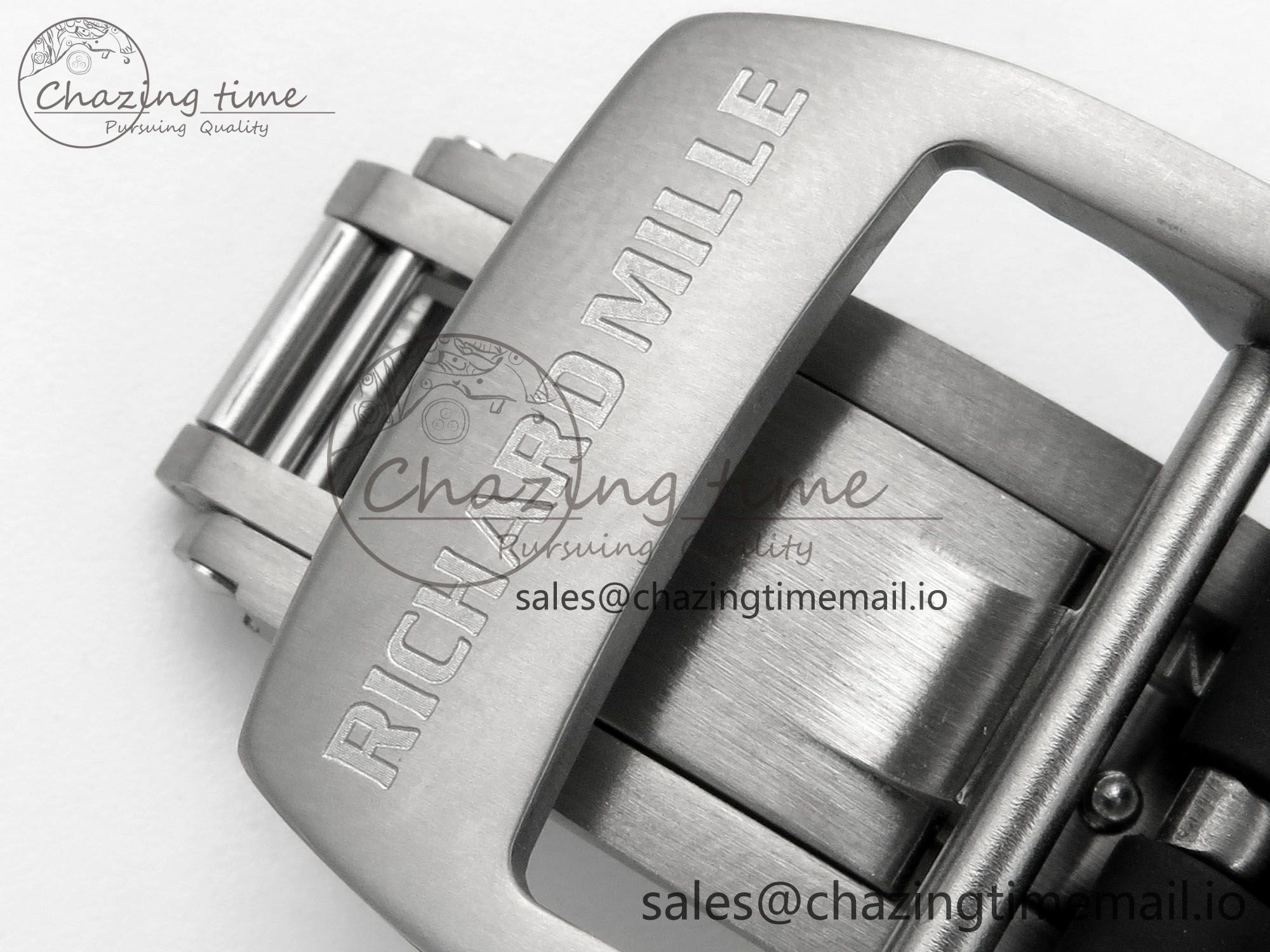 Custom RM055 Black Ceramic ZGF Best Edition Silver Inner Bezel on Black Rubber Strap Vaucher Manufacture Fleurier Movement (Free Sprung)