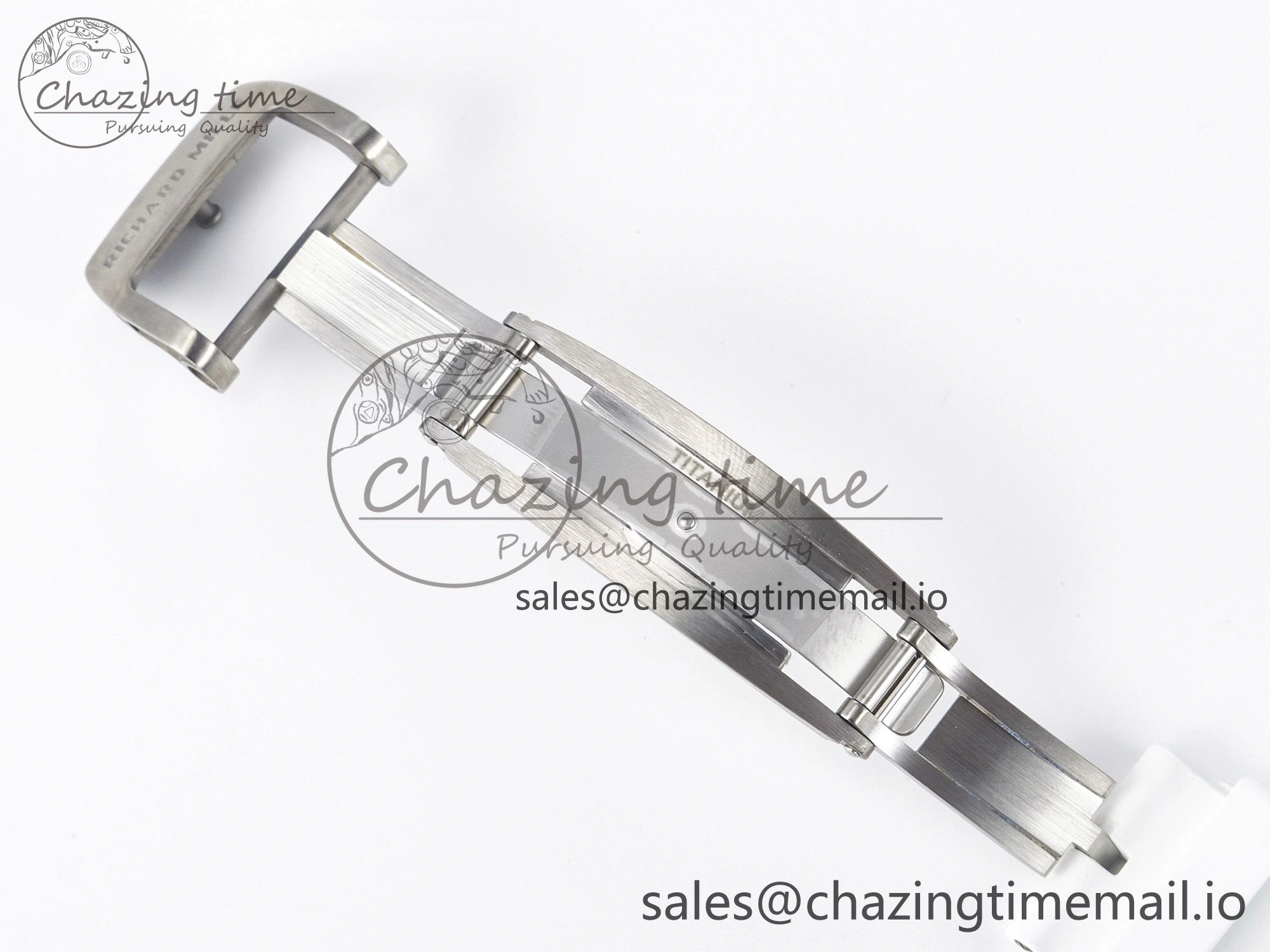 Custom RM055 NTPT APSF 1:1 Best Edition White Bezel White Crown on Rubber Strap Custom Vaucher Movement