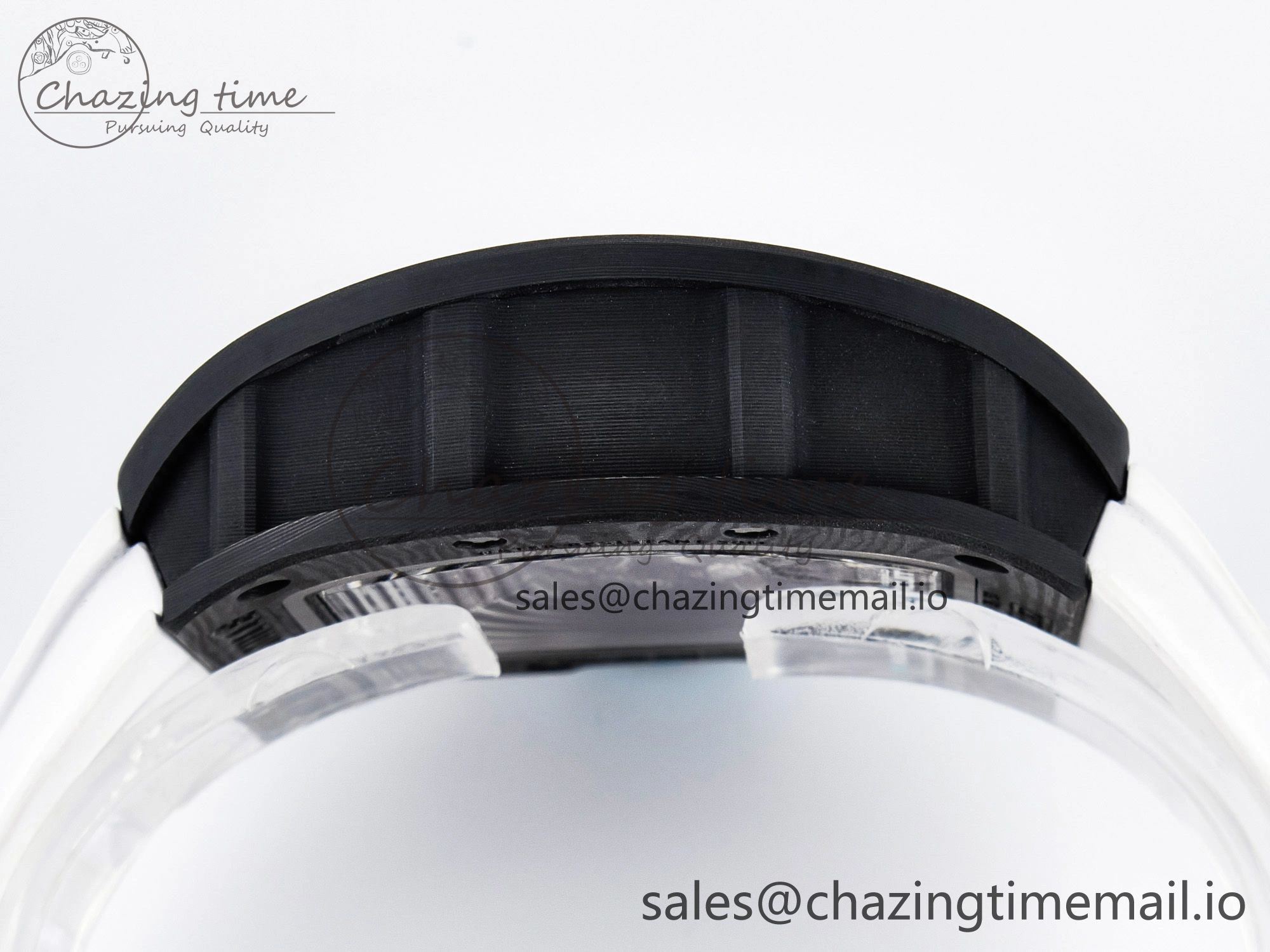 Custom RM055 NTPT PPMF 1:1 Best Edition Blue Bezel Blue Crown on Rubber Strap Custom Vaucher Movement