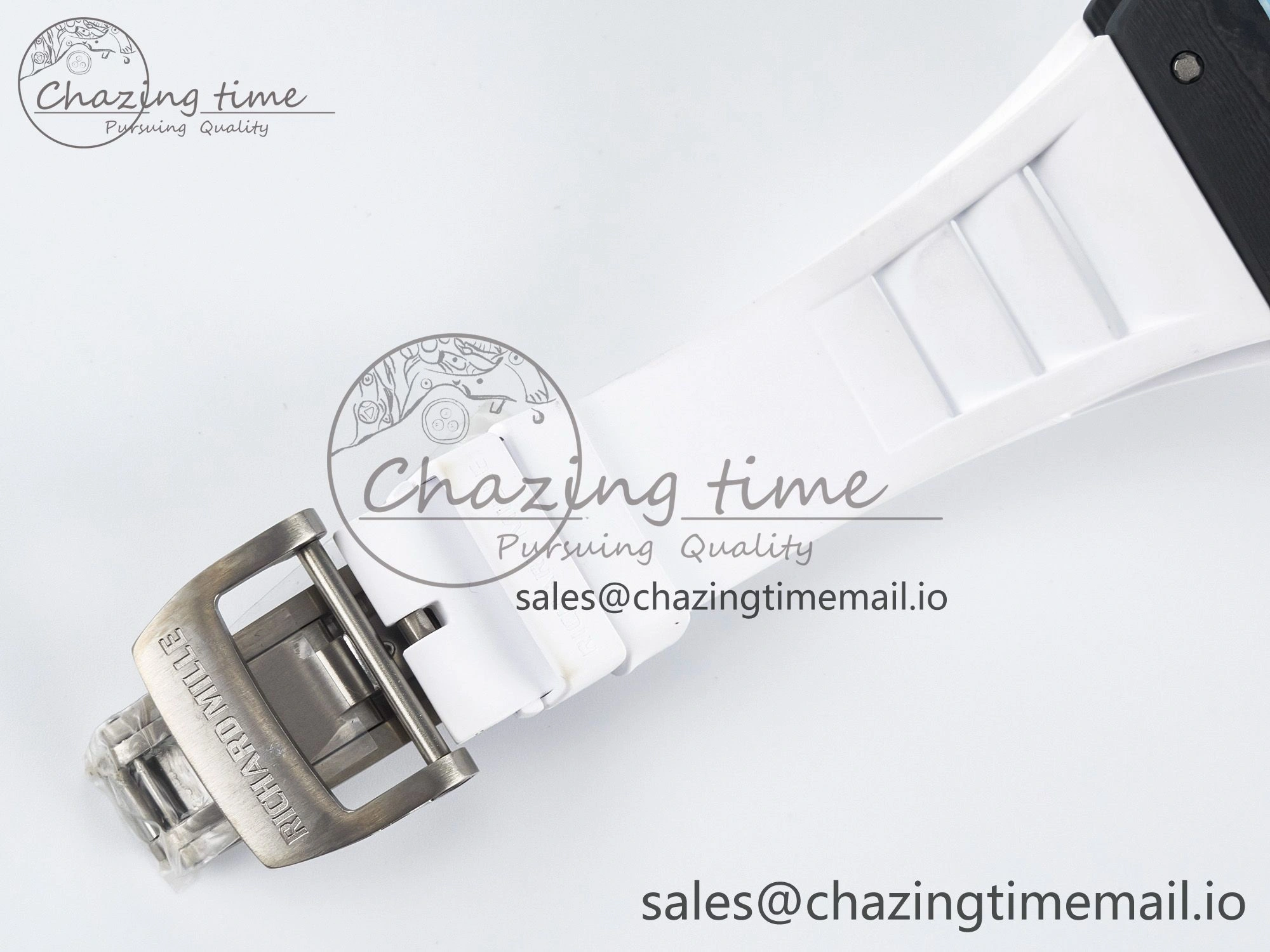 Custom RM055 NTPT PPMF 1:1 Best Edition Blue Bezel Blue Crown on Rubber Strap Custom Vaucher Movement