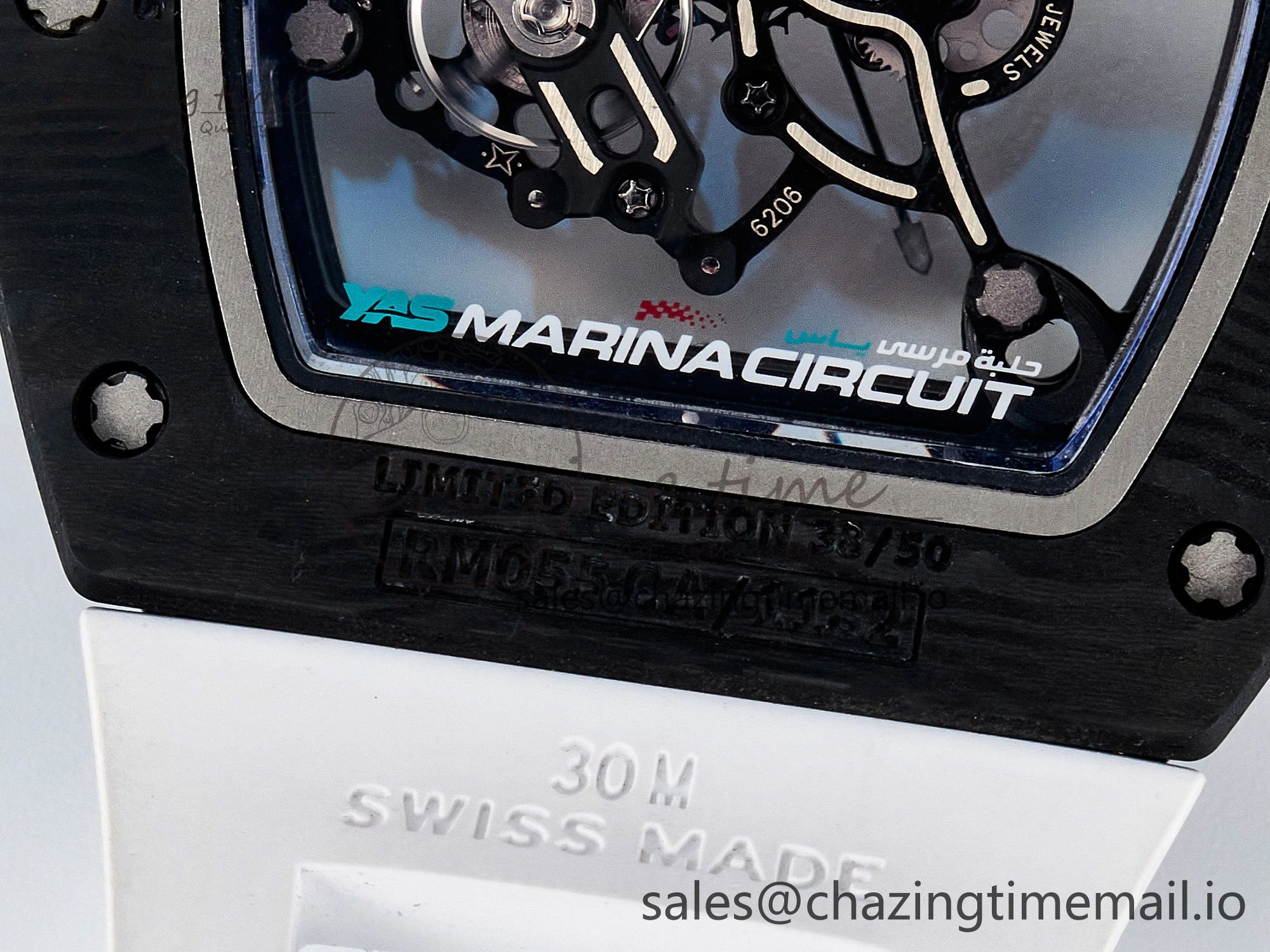 Custom RM055 NTPT PPMF 1:1 Best Edition Blue Bezel Blue Crown on Rubber Strap Custom Vaucher Movement