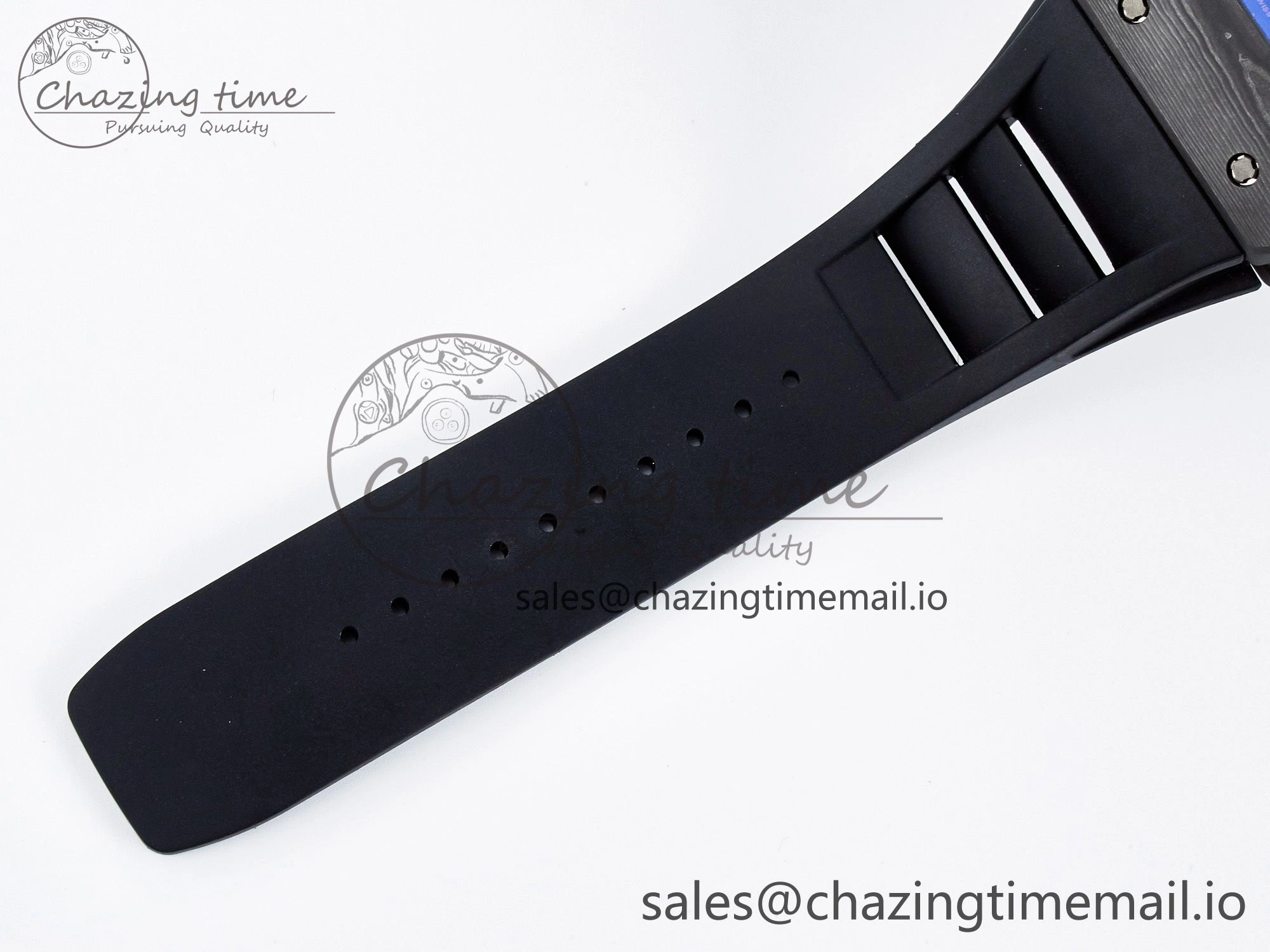 Custom RM055 NTPT  Ti PPMF 1:1 Best Edition Black Bezel Black Crown on Rubber Strap Custom Vaucher Movement