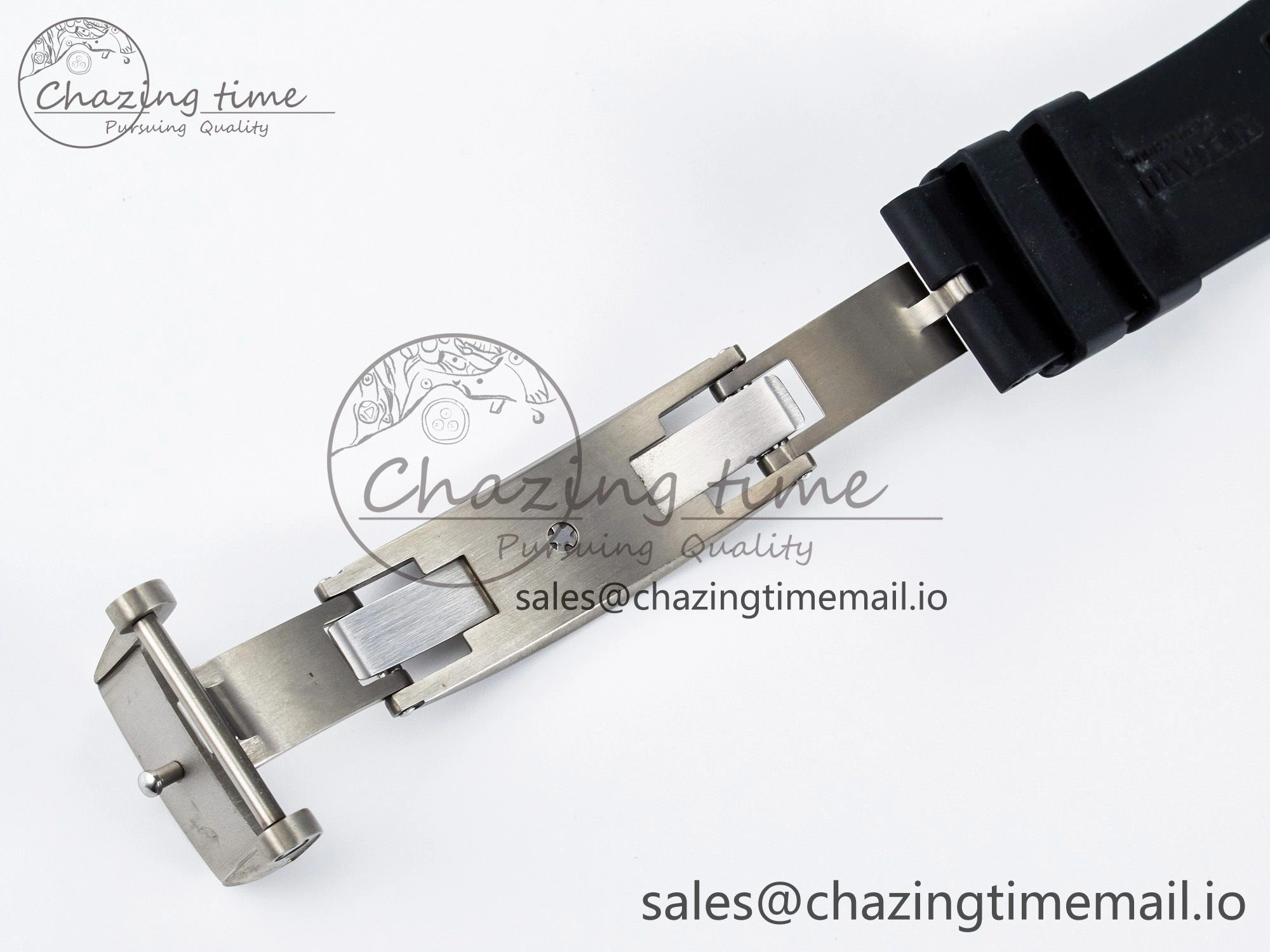 Custom RM055 NTPT  Ti PPMF 1:1 Best Edition Black Bezel Black Crown on Rubber Strap Custom Vaucher Movement