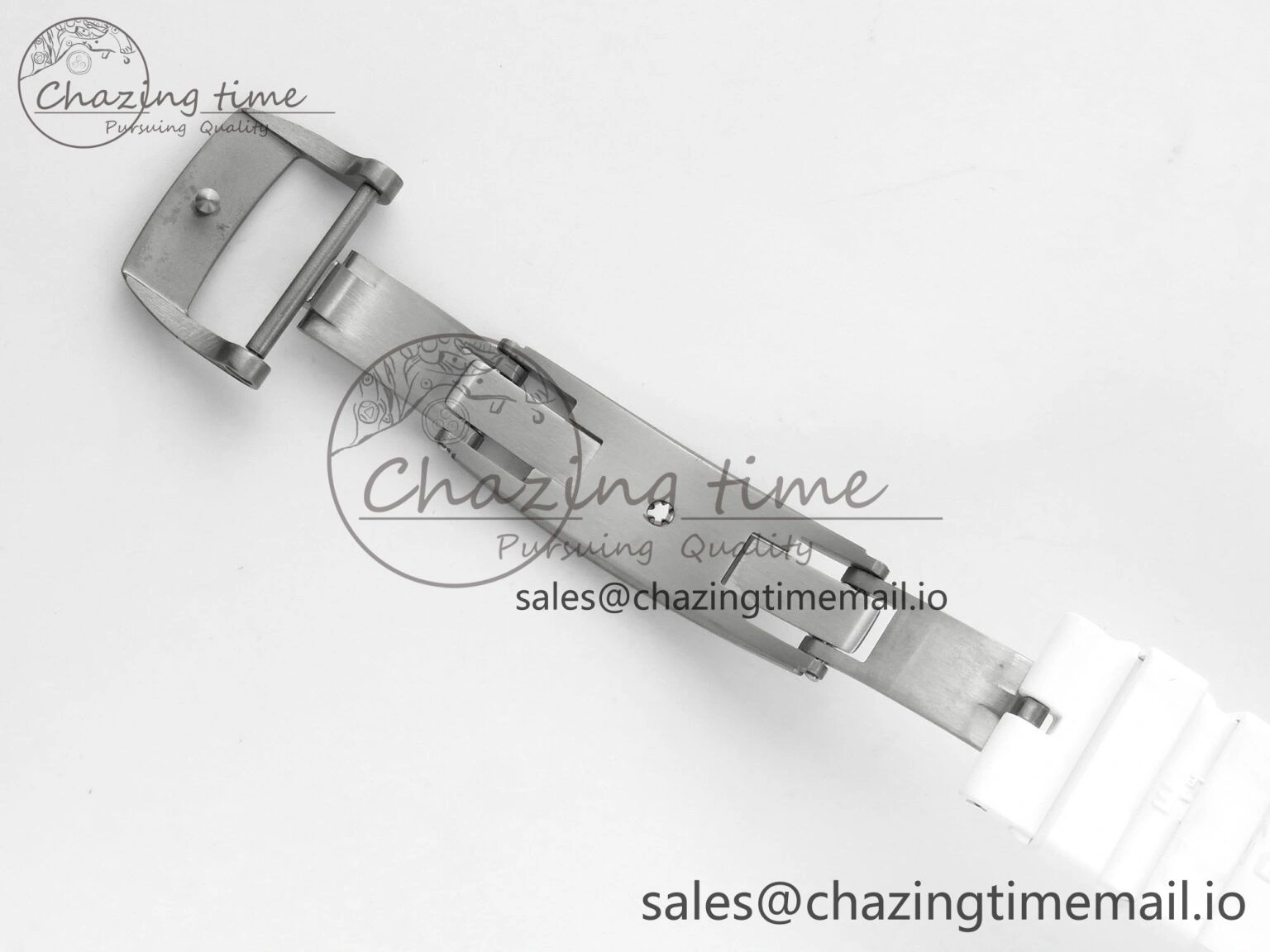 Custom RM055 White Ceramic ZGF Best Edition White Inner Bezel on White Rubber Strap Vaucher Manufacture Fleurier Movement (Free Sprung)