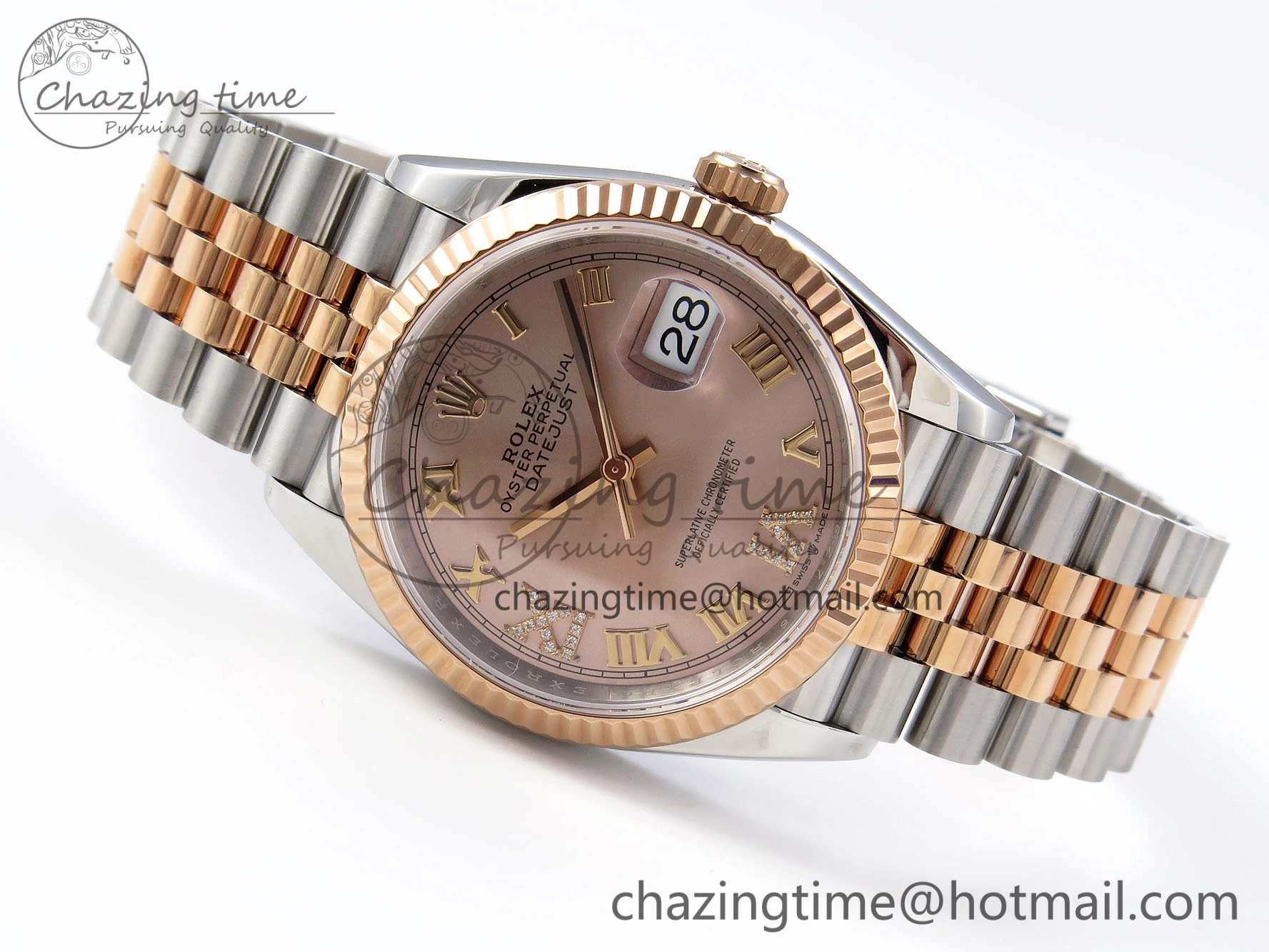 DATEJUST 36 SS RG 126231 VSF 1:1 BEST EDITION 904L STEEL RG DIAL ON JUBILEE BRACELET VS3235