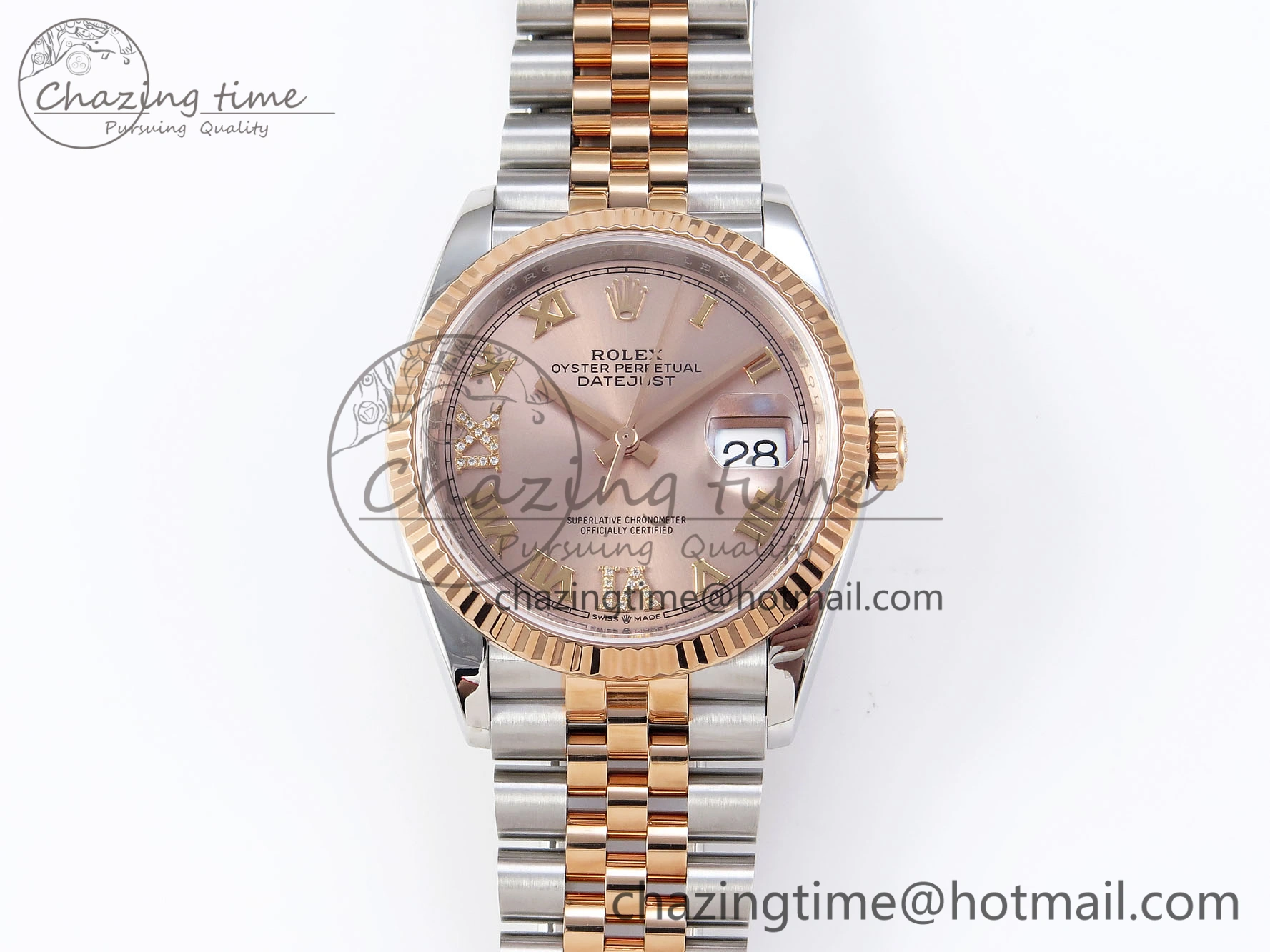 DATEJUST 36 SS RG 126231 VSF 1:1 BEST EDITION 904L STEEL RG DIAL ON JUBILEE BRACELET VS3235