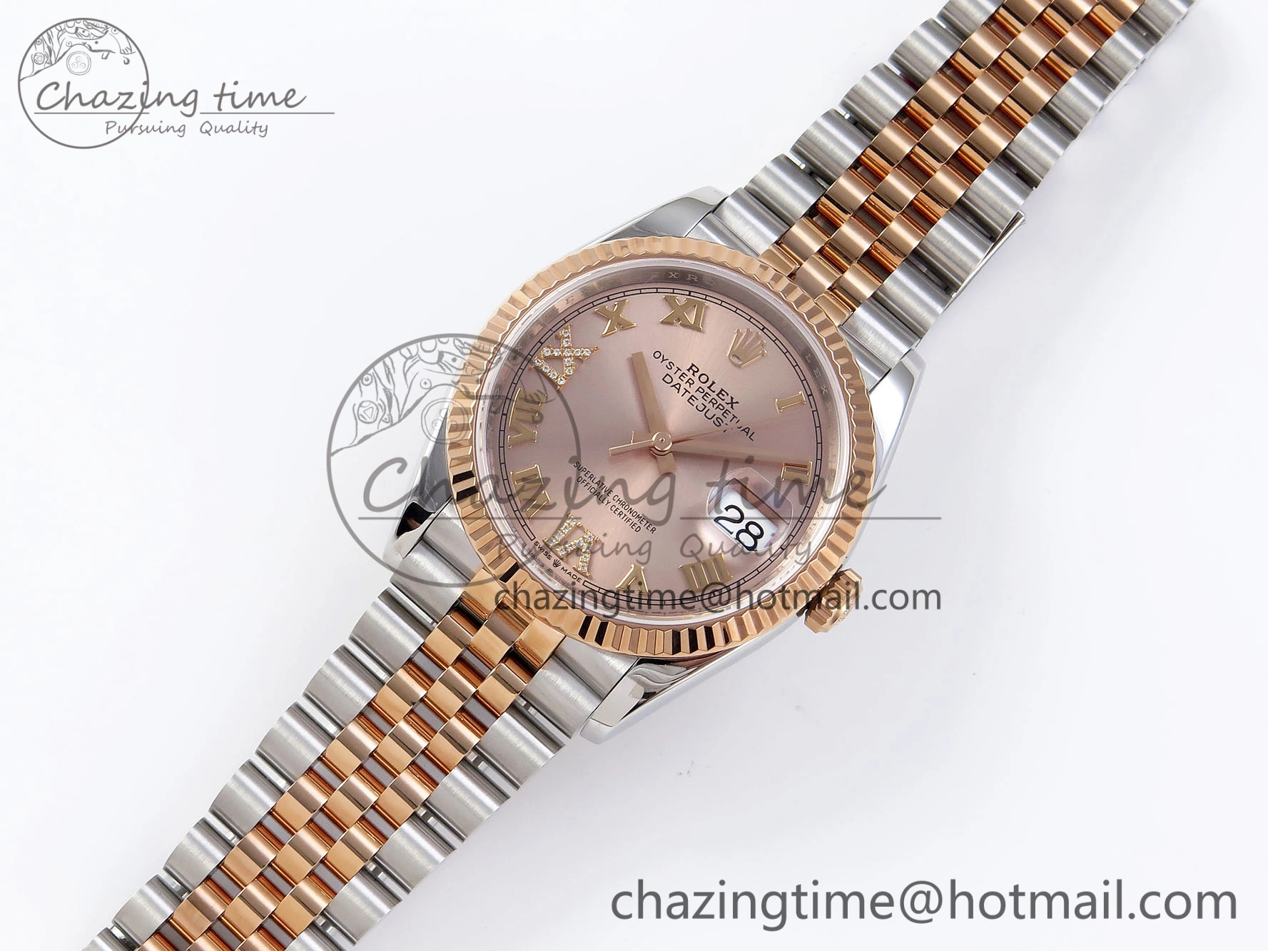 DATEJUST 36 SS RG 126231 VSF 1:1 BEST EDITION 904L STEEL RG DIAL ON JUBILEE BRACELET VS3235