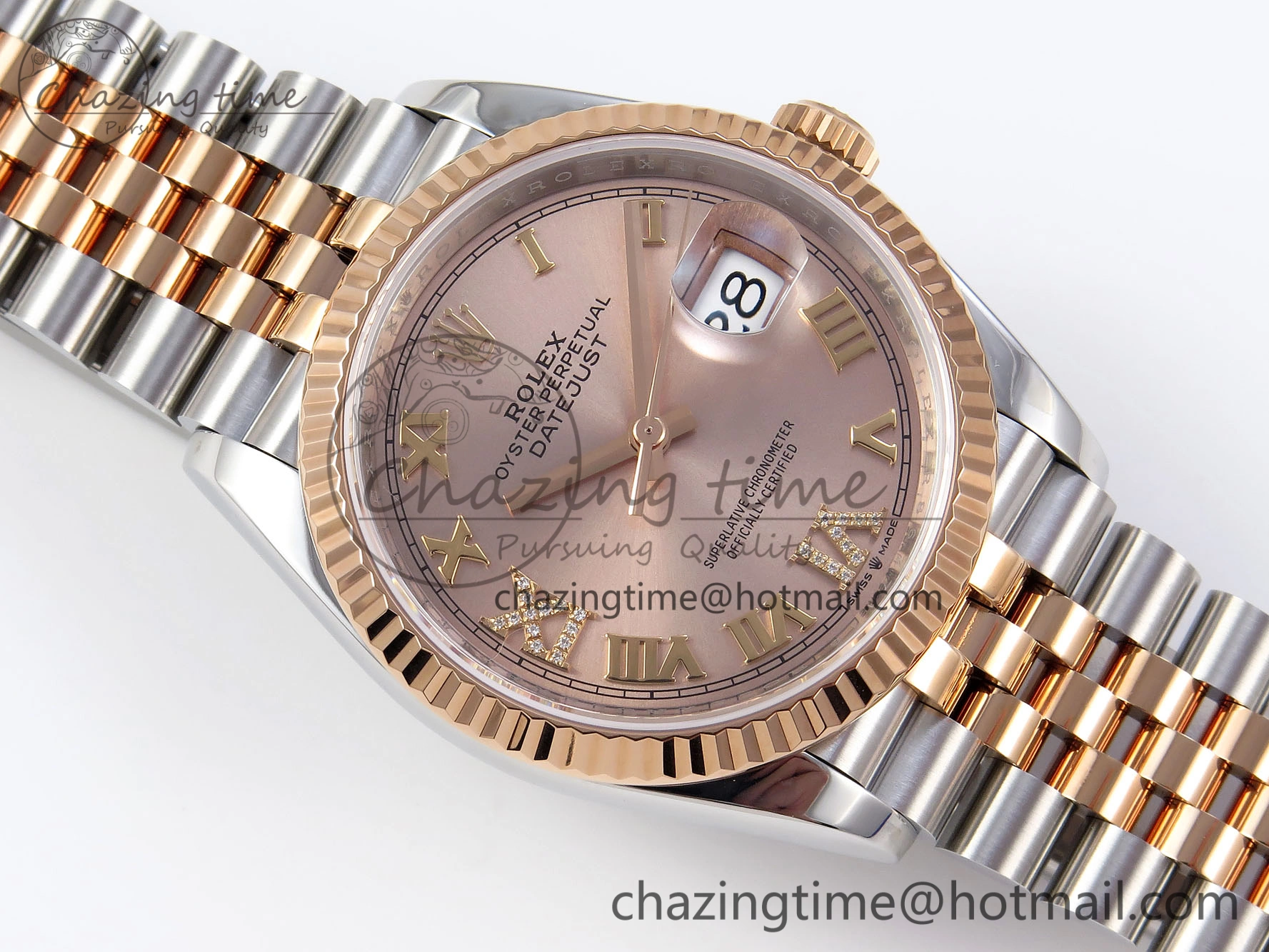 DATEJUST 36 SS RG 126231 VSF 1:1 BEST EDITION 904L STEEL RG DIAL ON JUBILEE BRACELET VS3235