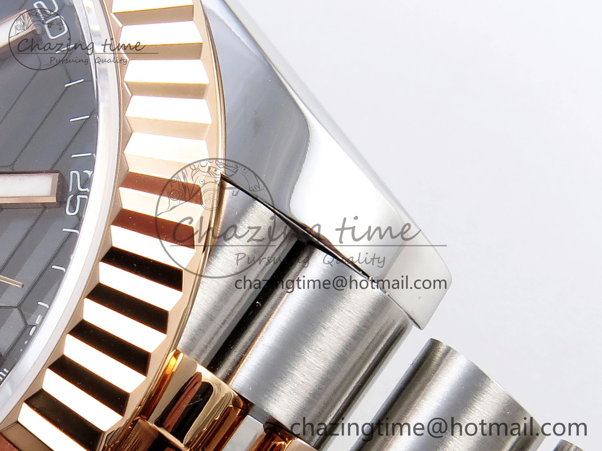 DATEJUST 41 126331 VSF 1:1 BEST EDITION 904L STEEL GRAY TEXTURED DIAL ON SS RG JUBILEE BRACELET VS3235