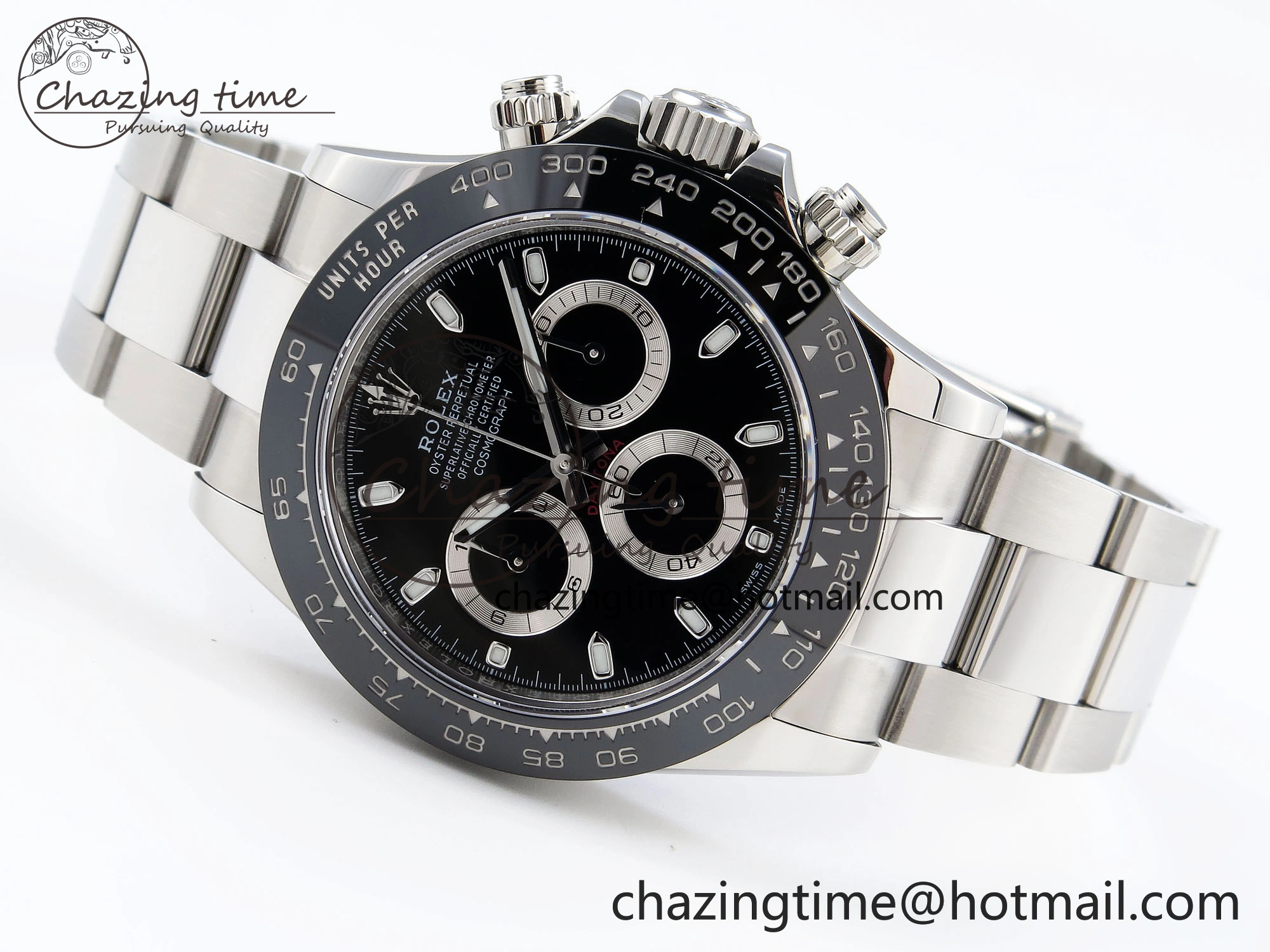DAYTONA 116500 APSF 1:1 BEST EDITION BLACK DIAL ON SS BRACELET SH4130