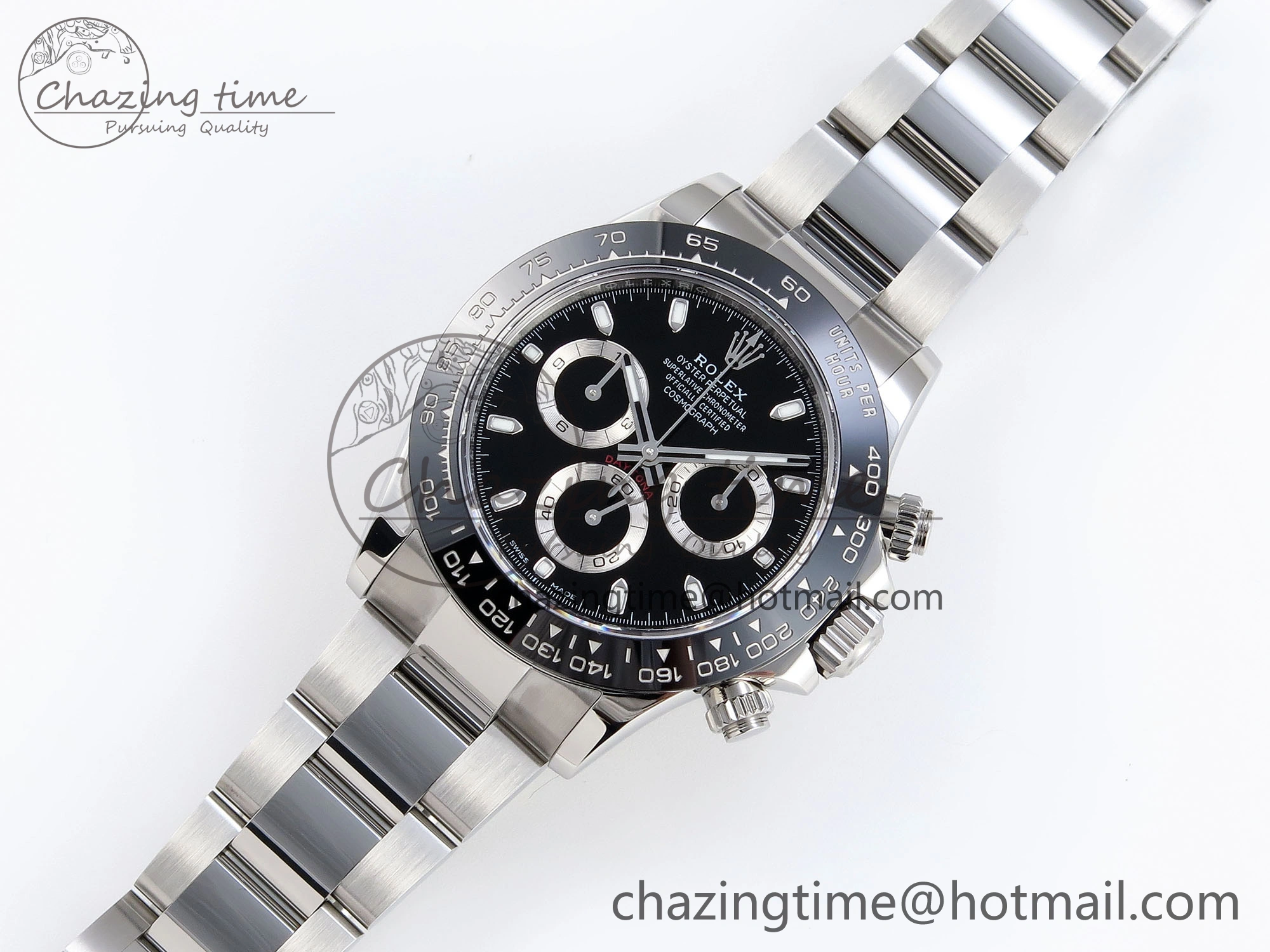 DAYTONA 116500 APSF 1:1 BEST EDITION BLACK DIAL ON SS BRACELET SH4130