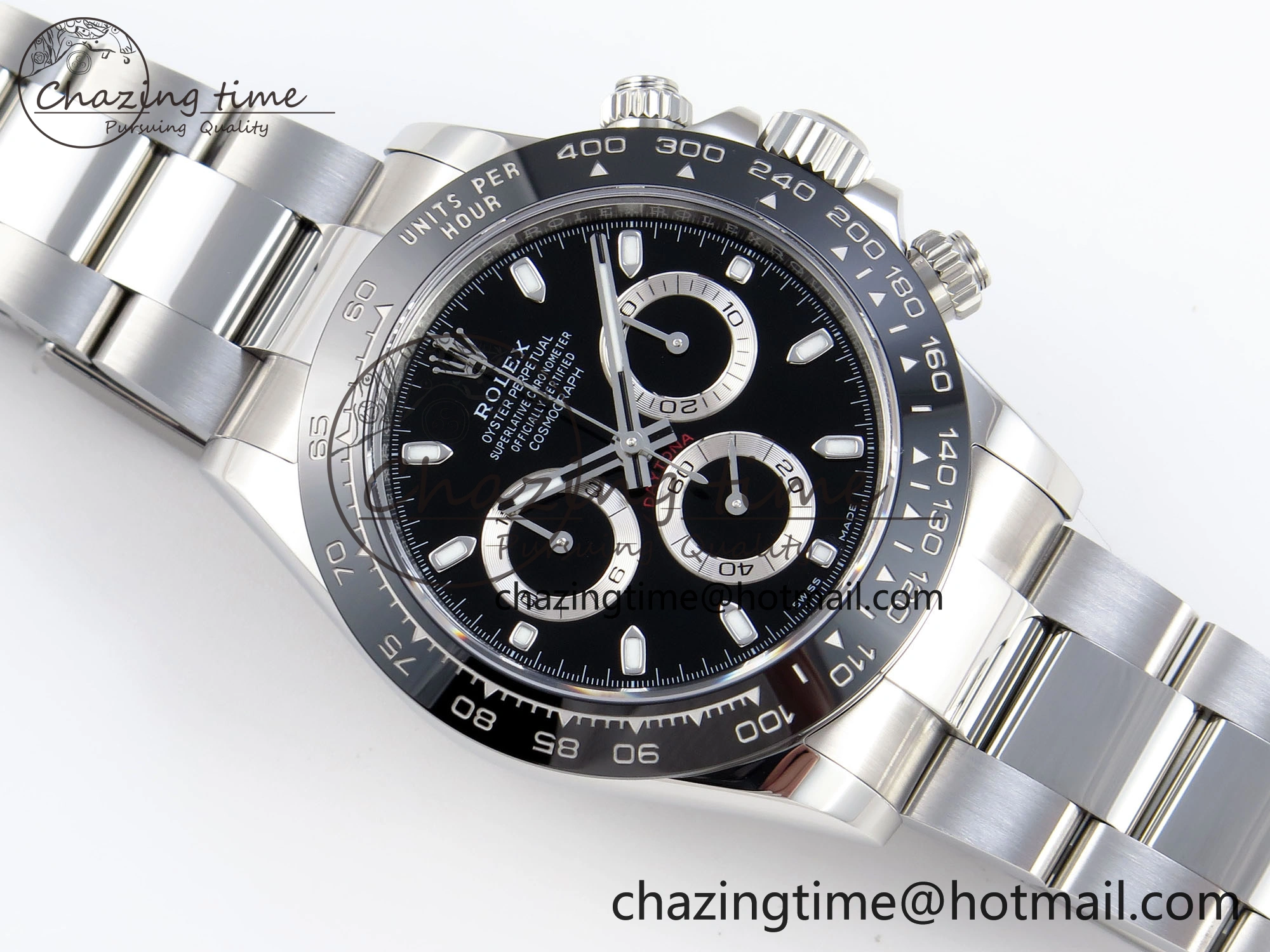 DAYTONA 116500 APSF 1:1 BEST EDITION BLACK DIAL ON SS BRACELET SH4130