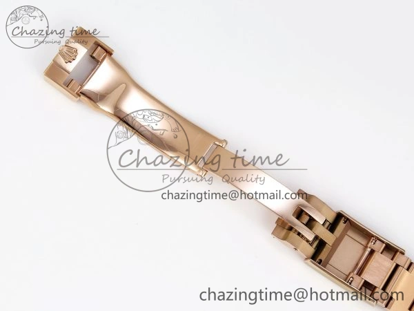 DAYTONA 116505 RG OMF BEST EDITION BROWN BLACK DIAL ON RG BRACELET A7750 (SLIM MOVEMENT)