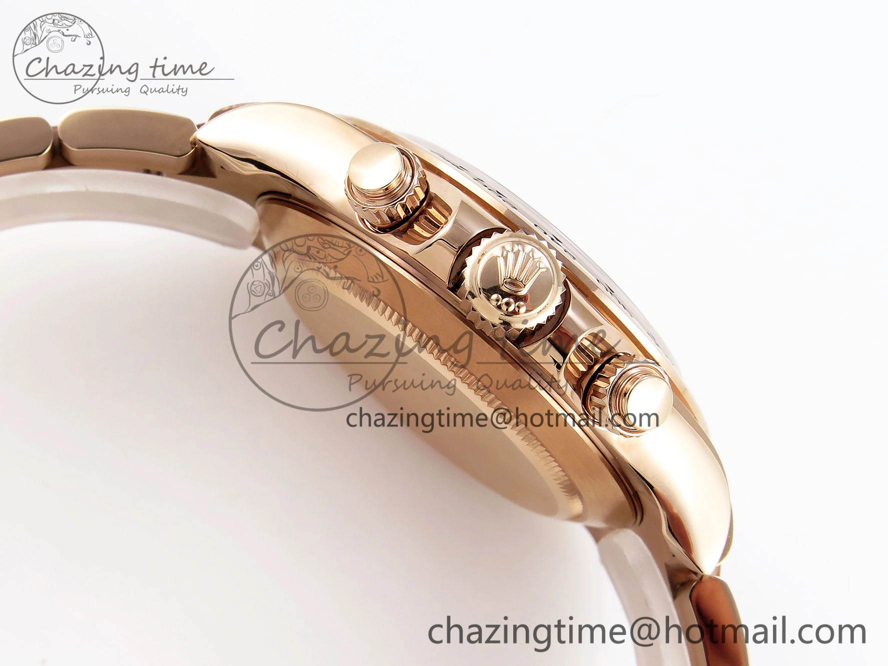 DAYTONA 116505 RG OMF BEST EDITION CHOCOLATE DIAL ON RG BRACELET A7750 (SLIM MOVEMENT)