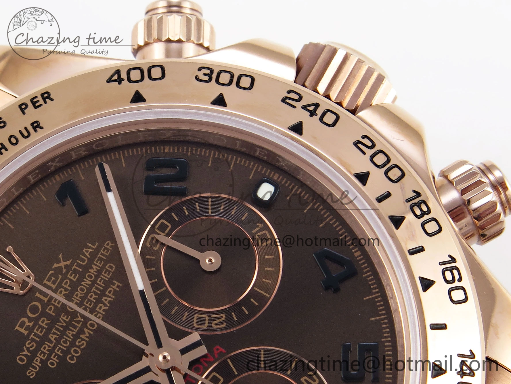 DAYTONA 116505 RG OMF BEST EDITION CHOCOLATE DIAL ON RG BRACELET A7750 (SLIM MOVEMENT)