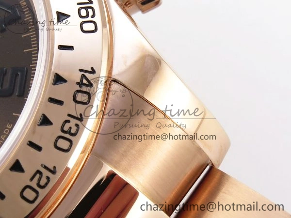 DAYTONA 116505 RG OMF BEST EDITION CHOCOLATE DIAL ON RG BRACELET A7750 (SLIM MOVEMENT)