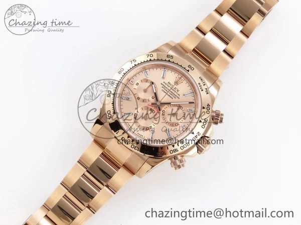 DAYTONA 116505 RG OMF BEST EDITION RG CRYSTAL DIAL ON RG BRACELET A7750 (SLIM MOVEMENT)