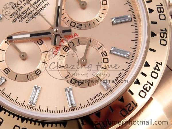 DAYTONA 116505 RG OMF BEST EDITION RG CRYSTAL DIAL ON RG BRACELET A7750 (SLIM MOVEMENT)