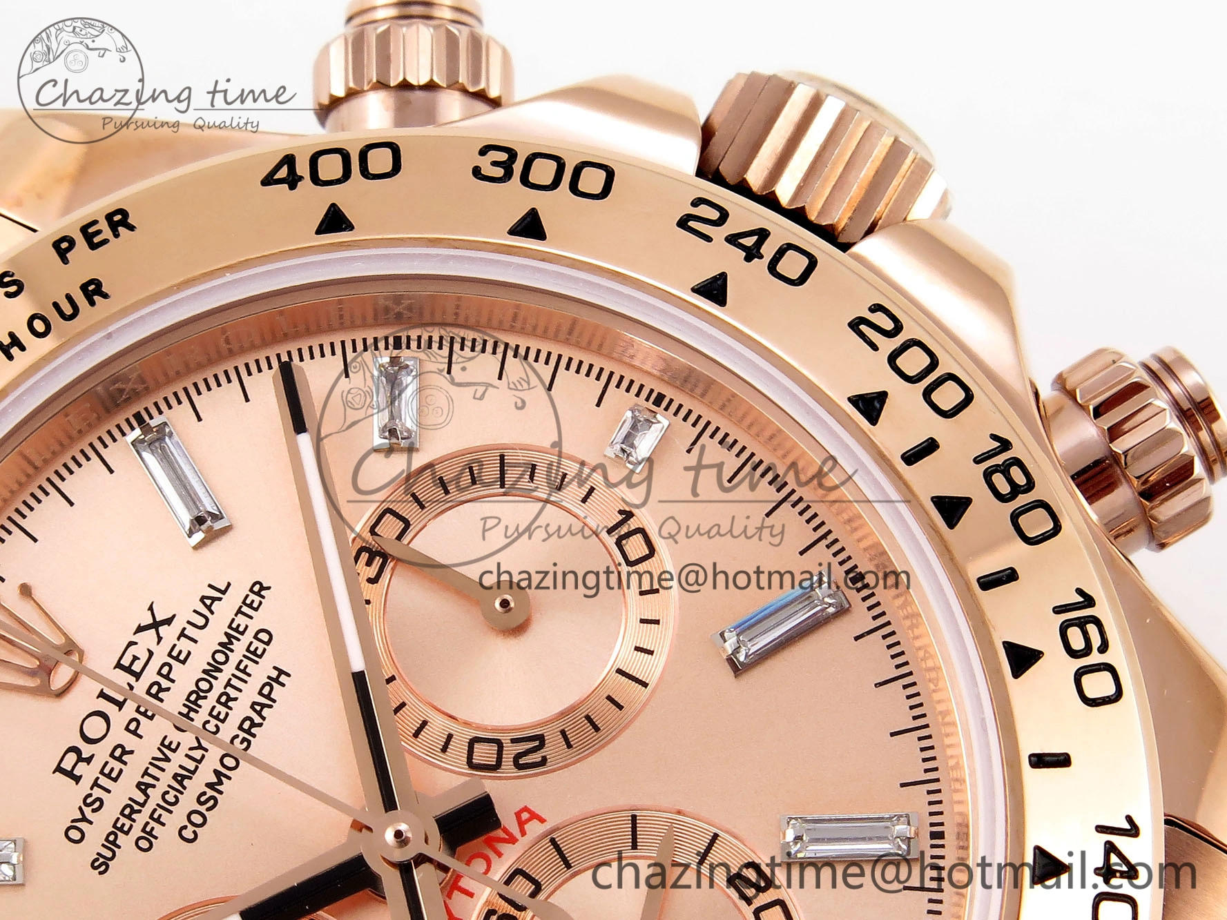 DAYTONA 116505 RG OMF BEST EDITION RG CRYSTAL DIAL ON RG BRACELET A7750 (SLIM MOVEMENT)