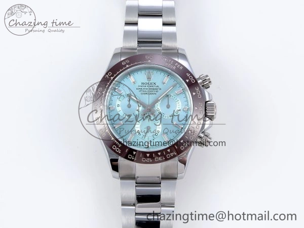 DAYTONA 116506 QF 1:1 BEST EDITION ICE BLUE DIAL CRYSTAL MARKERS ON SS BRACELET SH4130 V3 (GAIN WEIGHT)