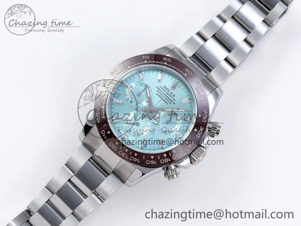 DAYTONA 116506 QF 1:1 BEST EDITION ICE BLUE DIAL CRYSTAL MARKERS ON SS BRACELET SH4130 V3 (GAIN WEIGHT)