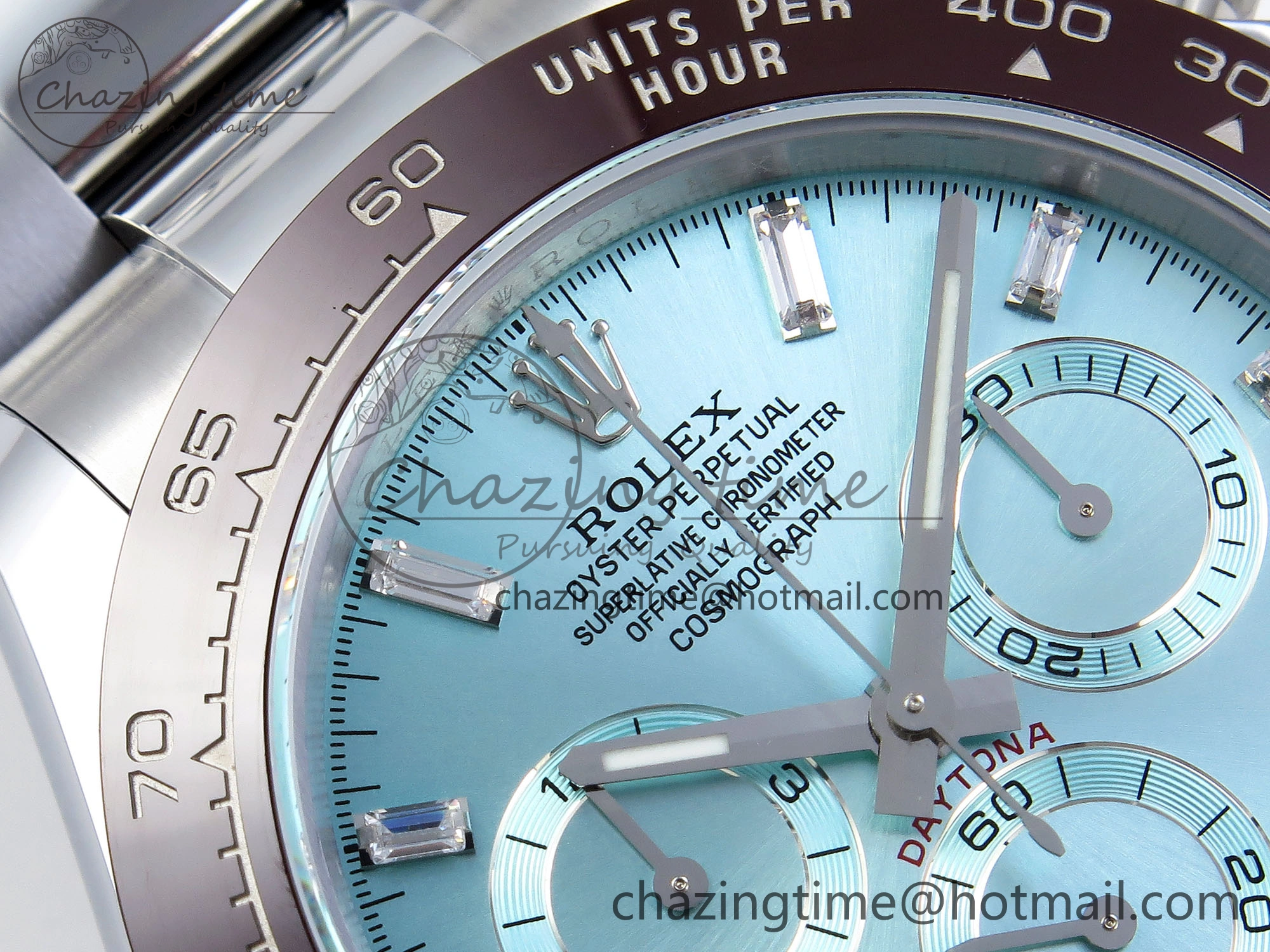 DAYTONA 116506 QF 1:1 BEST EDITION ICE BLUE DIAL CRYSTAL MARKERS ON SS BRACELET SH4130 V3 (GAIN WEIGHT)