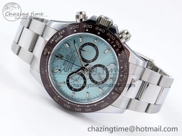 DAYTONA 116506 QF 1:1 BEST EDITION ICE BLUE DIAL LUME MARKERS ON SS BRACELET SH4130 V3 (GAIN WEIGHT)
