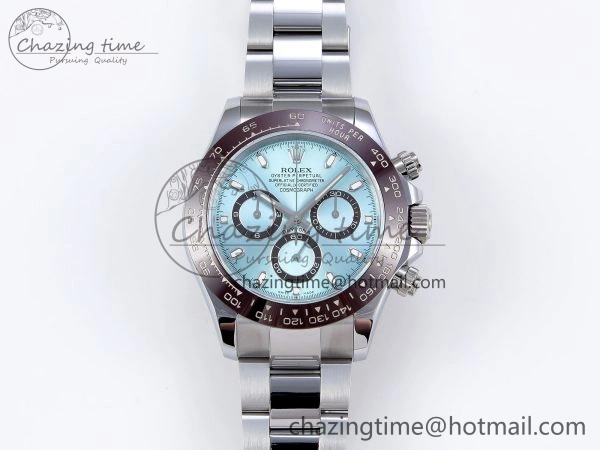 DAYTONA 116506 QF 1:1 BEST EDITION ICE BLUE DIAL LUME MARKERS ON SS BRACELET SH4130 V3 (GAIN WEIGHT)