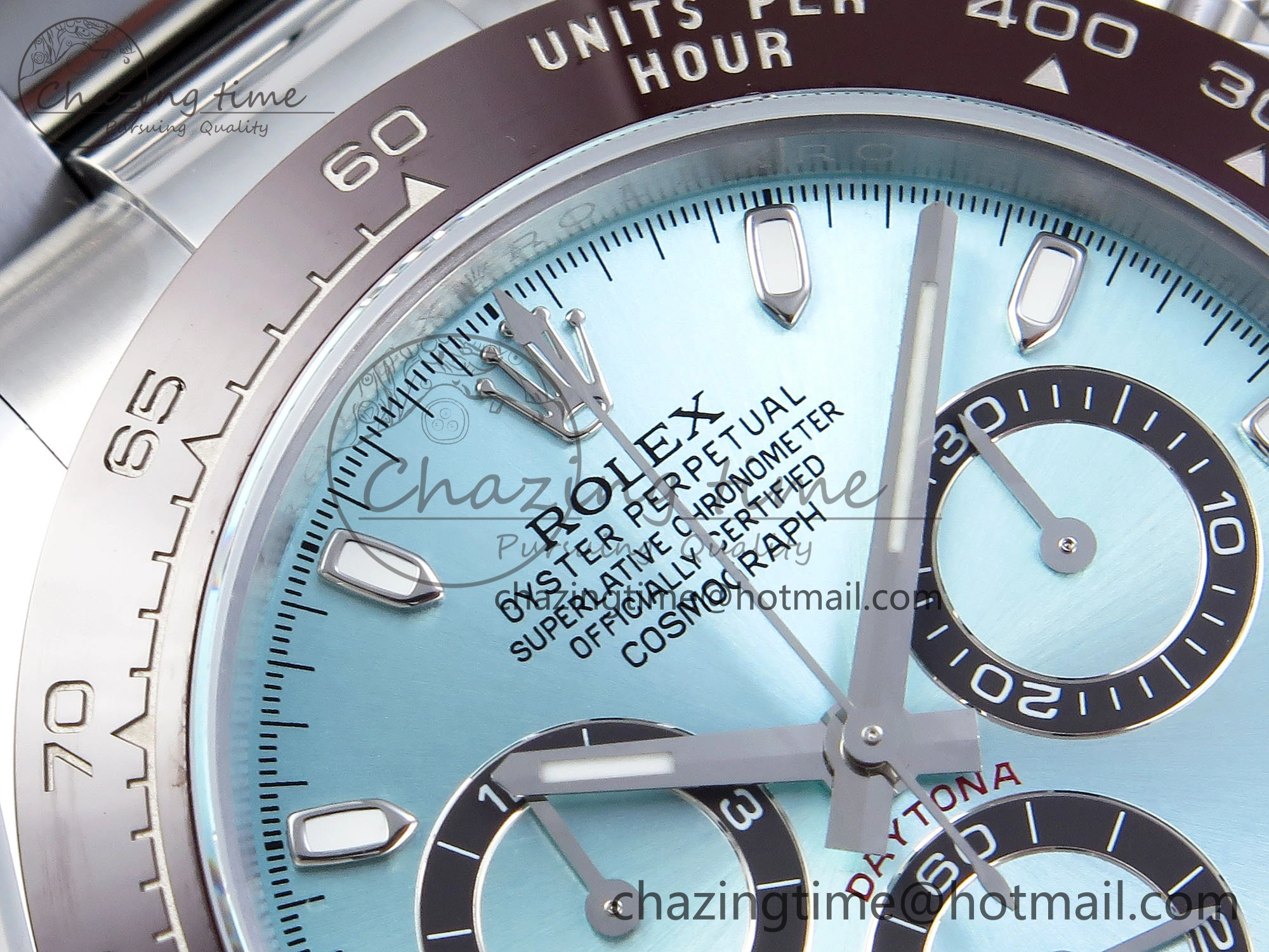 DAYTONA 116506 QF 1:1 BEST EDITION ICE BLUE DIAL LUME MARKERS ON SS BRACELET SH4130 V3 (GAIN WEIGHT)
