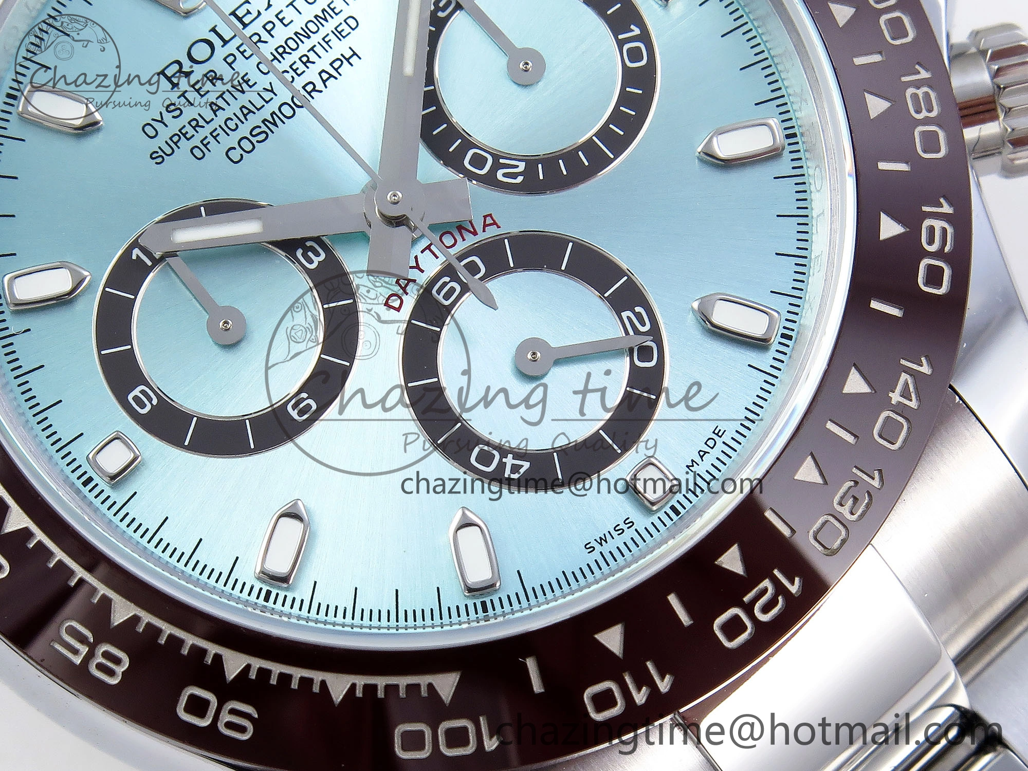 DAYTONA 116506 QF 1:1 BEST EDITION ICE BLUE DIAL LUME MARKERS ON SS BRACELET SH4130 V3 (GAIN WEIGHT)