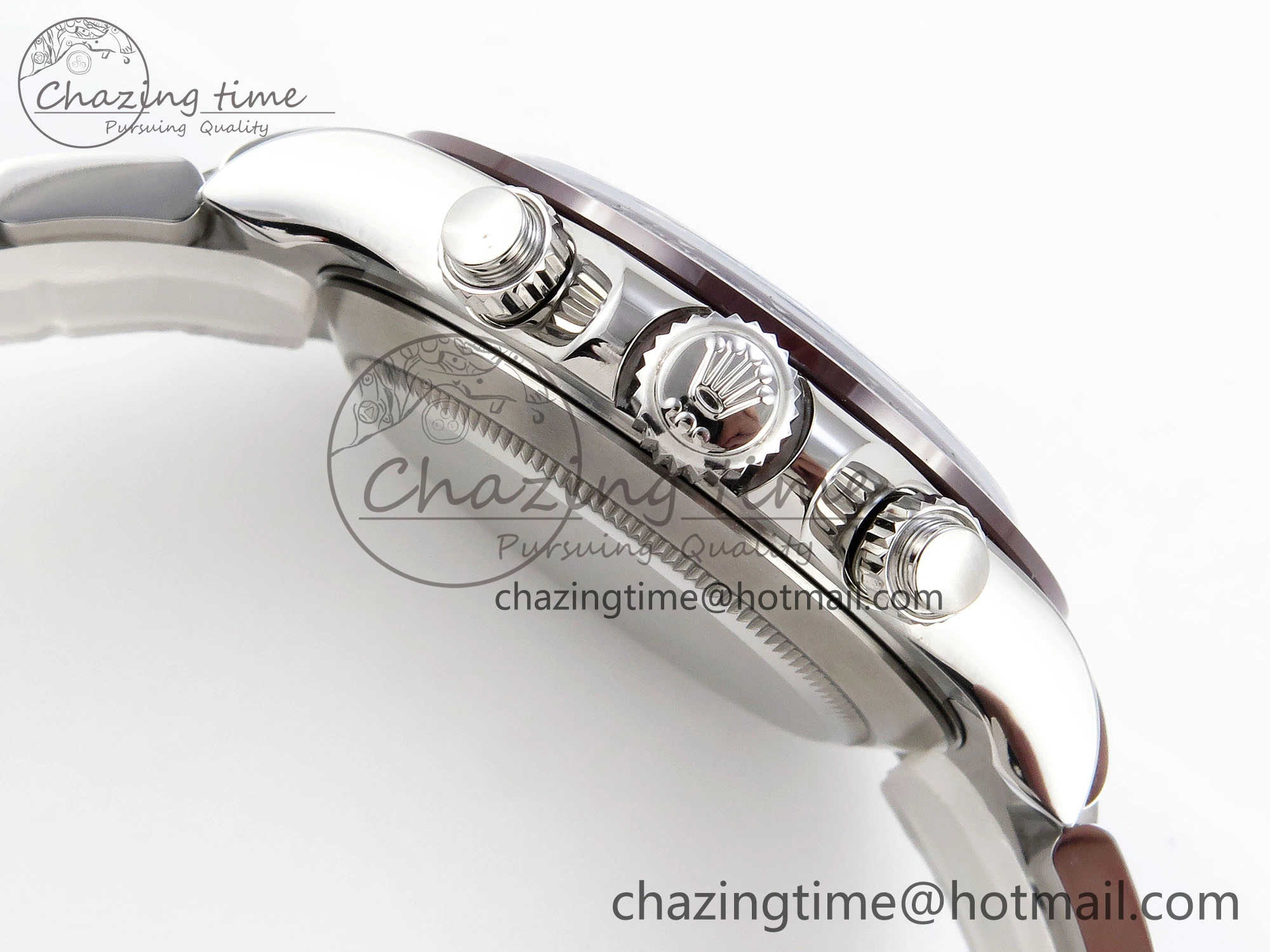 DAYTONA 116506 SS OMF BEST EDITION ICE BLUE CRYSTAL DIAL ON SS BRACELET A7750 (SLIM MOVEMENT)
