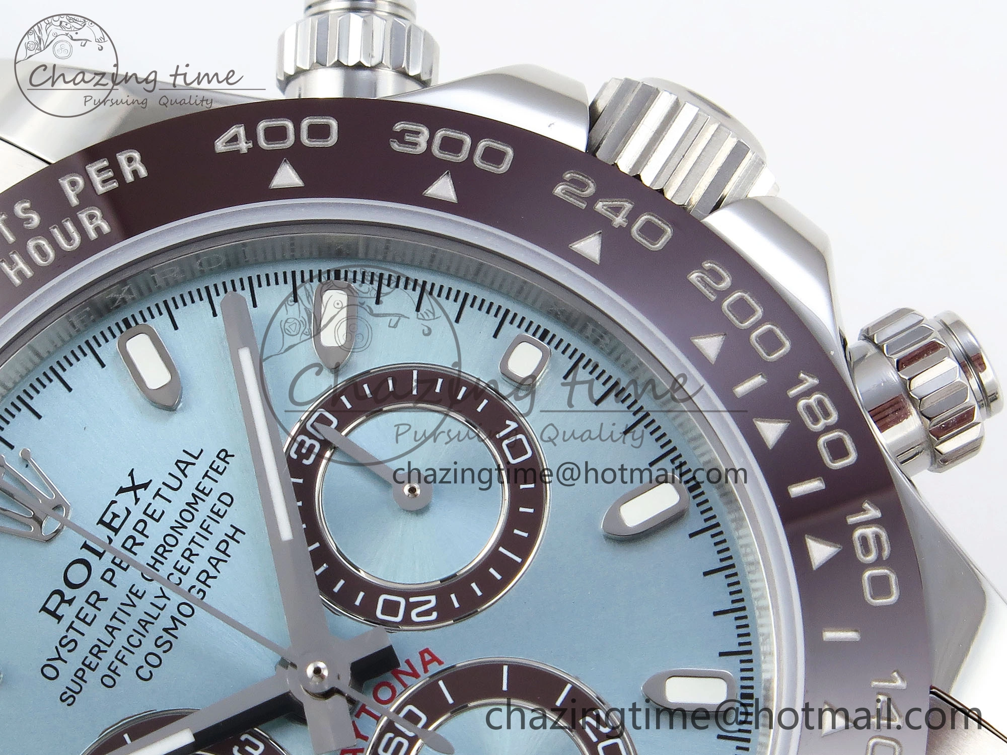 DAYTONA 116506 SS OMF BEST EDITION ICE BLUE DIAL ON SS BRACELET A7750 (SLIM MOVEMENT)