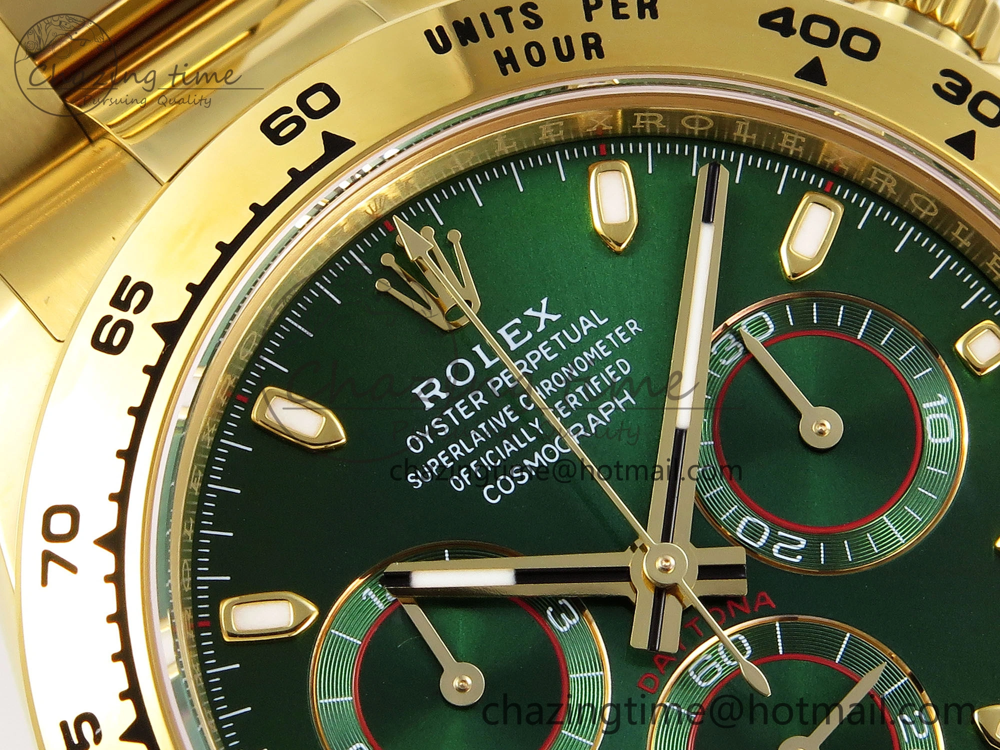 DAYTONA 116508 APSF 1:1 BEST EDITION GREEN DIAL ON YG BRACELET SH4130