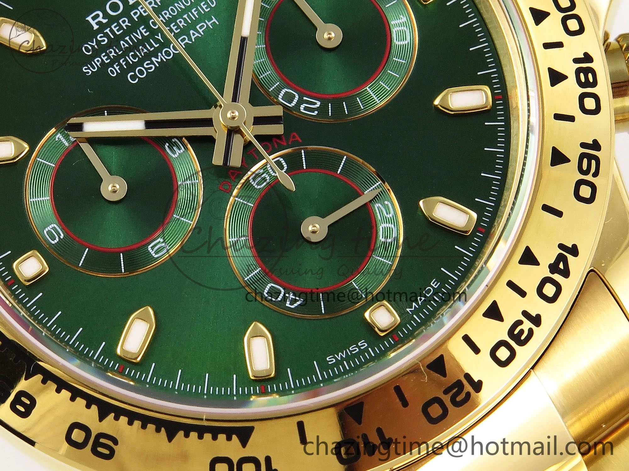 DAYTONA 116508 APSF 1:1 BEST EDITION GREEN DIAL ON YG BRACELET SH4130