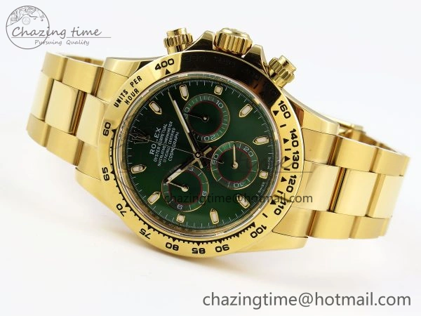 DAYTONA 116508 APSF 1:1 BEST EDITION GREEN DIAL ON YG BRACELET SH4130
