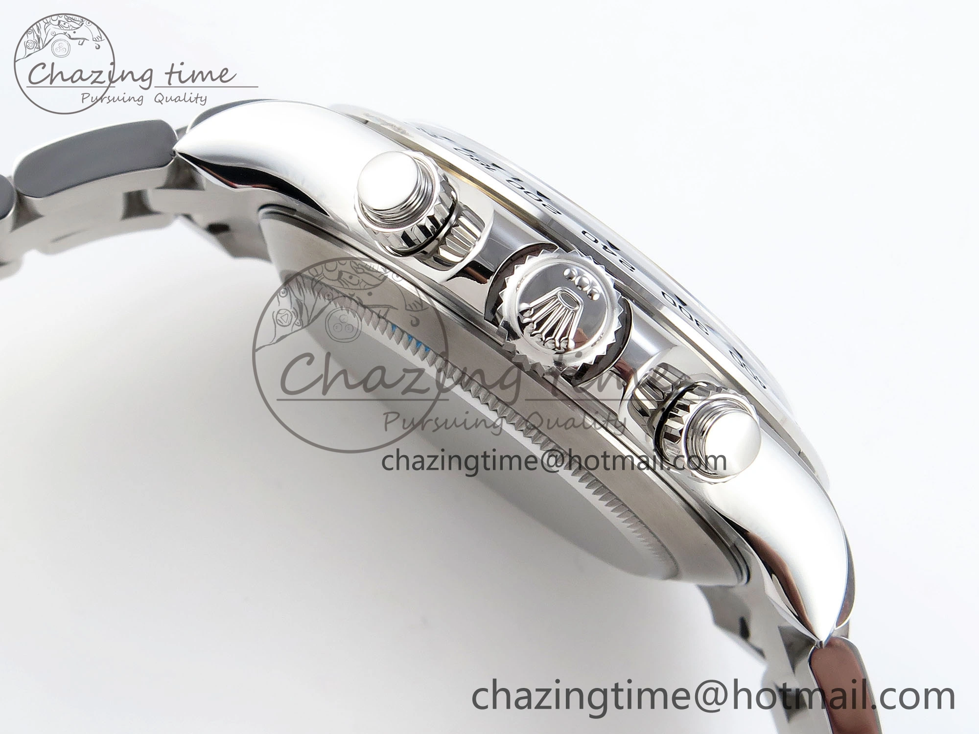 DAYTONA 116509 SS OMF BEST EDITION BLACK NUMERAL DIAL ON SS BRACELET A7750 (SLIM MOVEMENT)