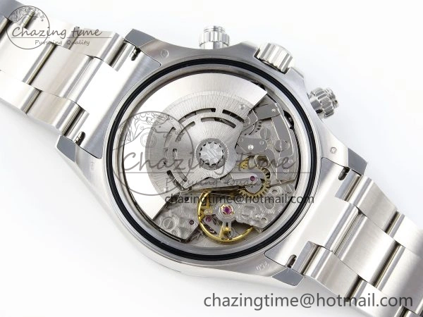 DAYTONA 116509 SS OMF BEST EDITION BLACK NUMERAL DIAL ON SS BRACELET A7750 (SLIM MOVEMENT)