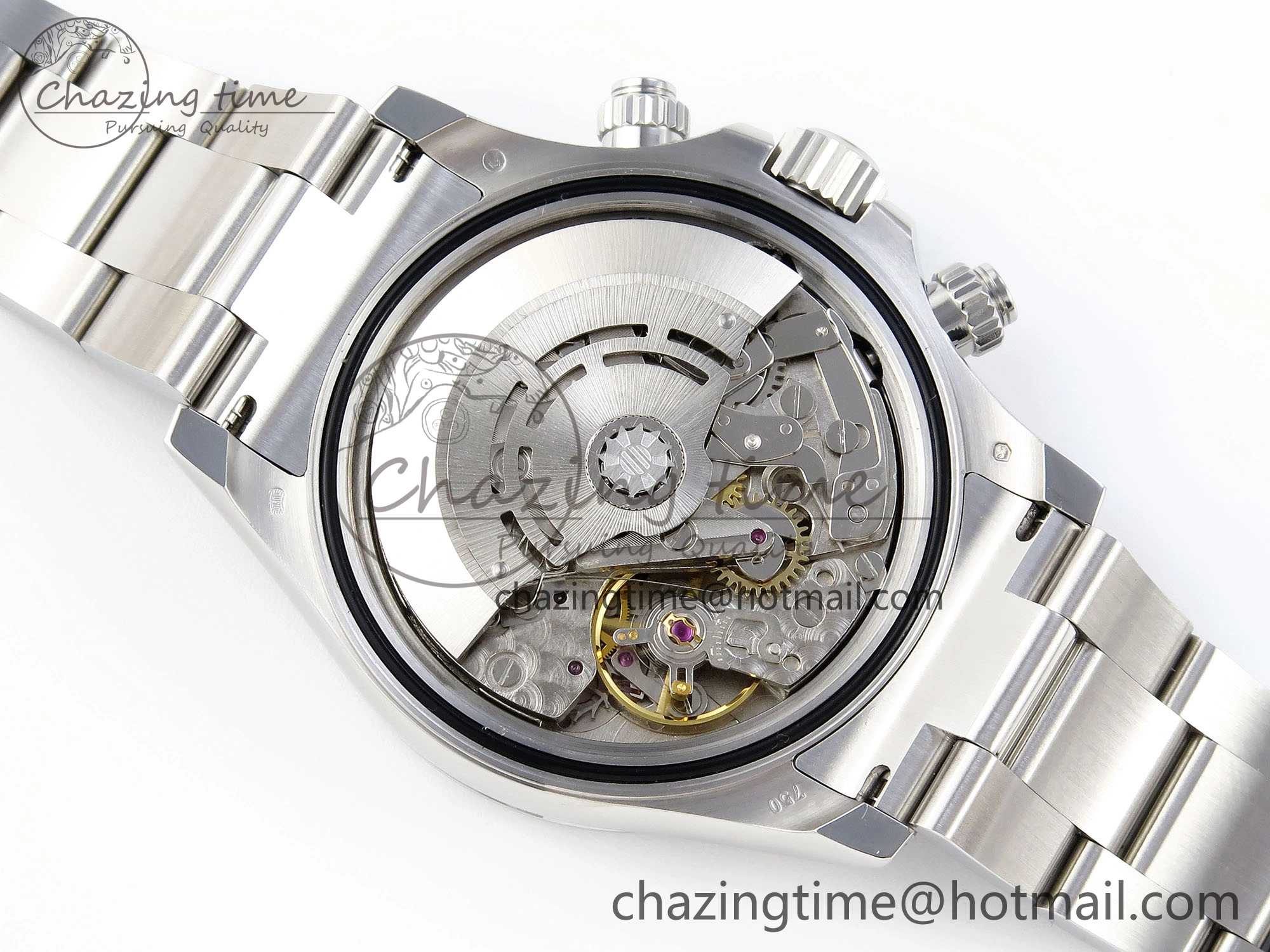 DAYTONA 116509 SS OMF BEST EDITION BLACK NUMERAL DIAL ON SS BRACELET A7750 (SLIM MOVEMENT)